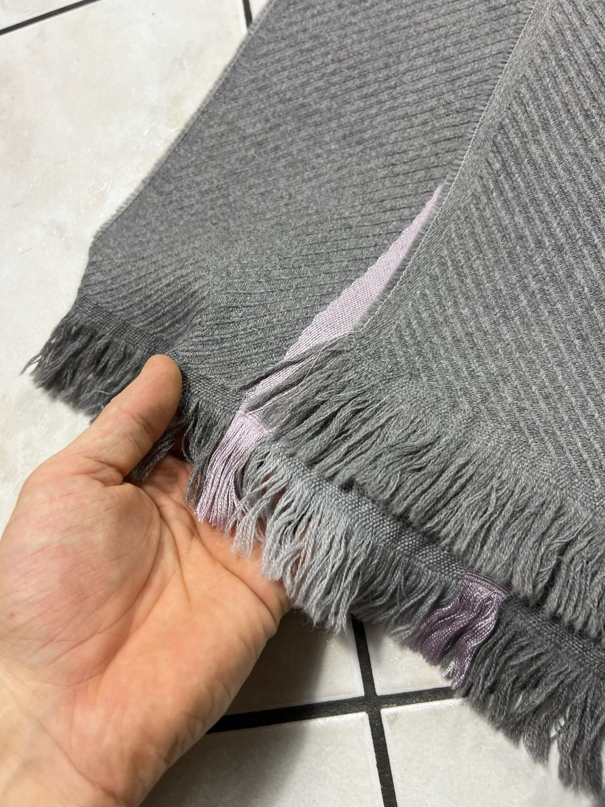 Gucci Gucci Tom Ford wool silk muffler scarf monogram stripe logo Size ONE SIZE - 20 Thumbnail