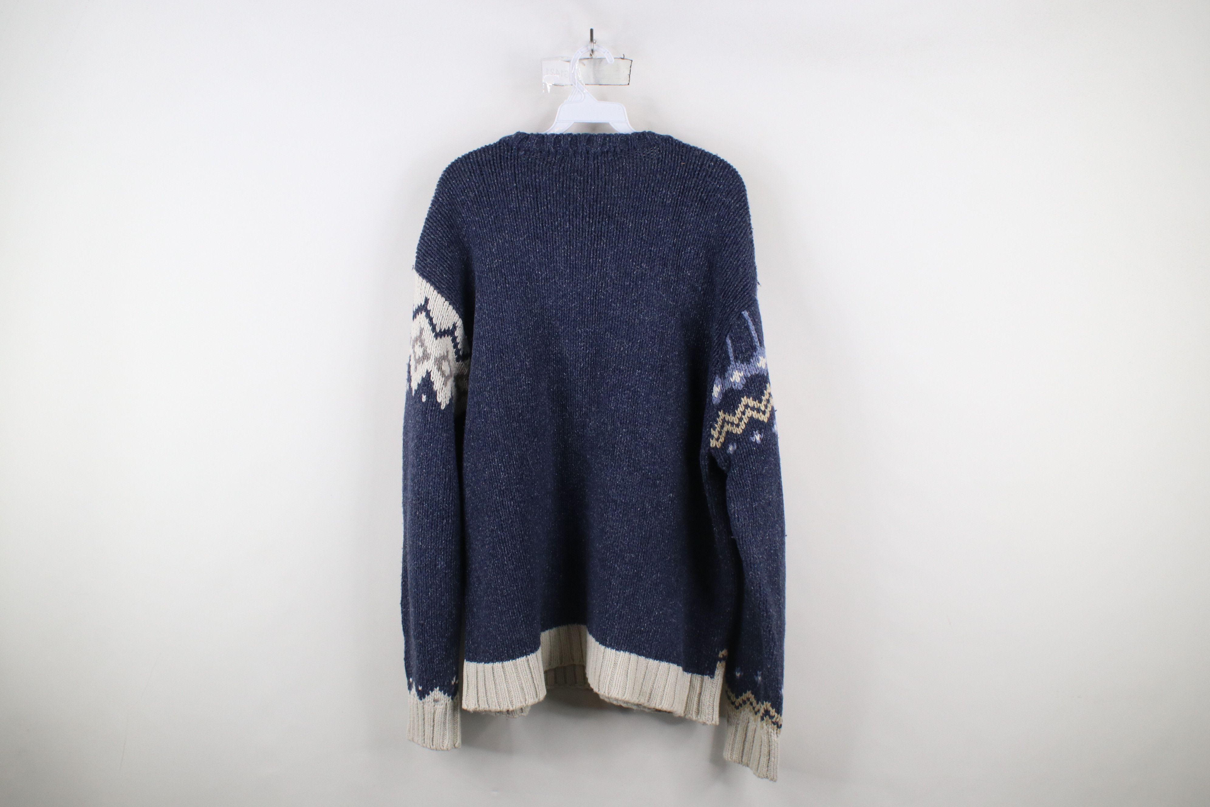 Vintage Vintage 90s Streetwear Patchwork Fair Isle Flag Knit Sweater Size US XXL / EU 58 / 5 - 8 Thumbnail