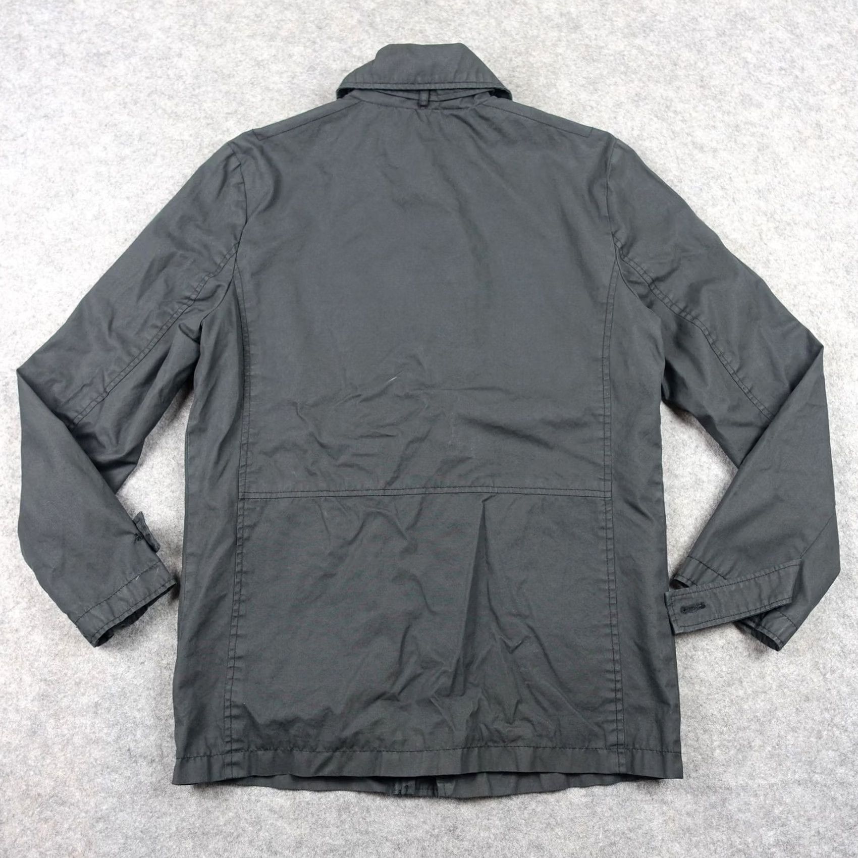 Kenneth Cole Kenneth Cole New York Jacket Mens Small Gray Canvas Military Pockets Wax Cotton | Full Zip | Casual Outdoor Size US S / EU 44-46 / 1 - 7 Thumbnail