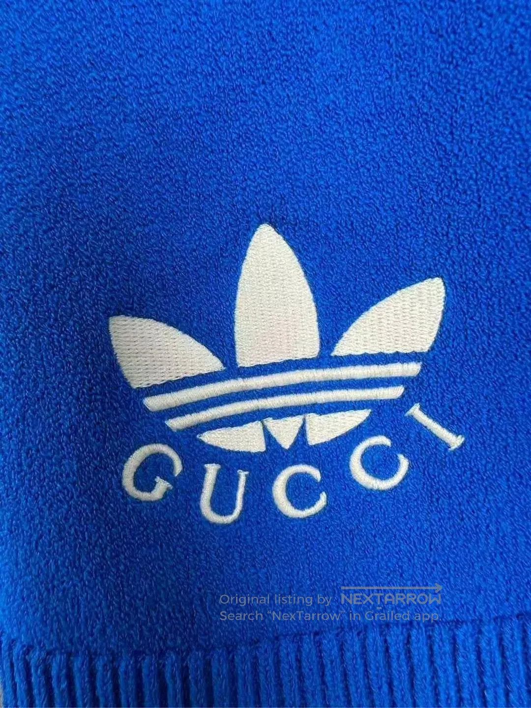 Gucci gucci x adidas blue embroidered logo shorts. Size US 27 - 3 Thumbnail