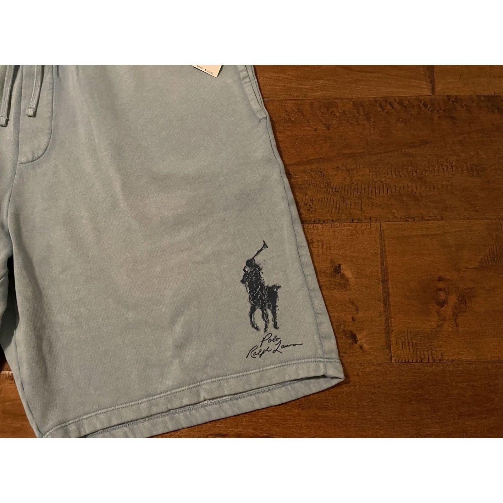 Polo Ralph Lauren VINTAGE Polo Ralph Lauren Light Blue Big Pony Logo Sweat Short Men's Big/Tall 4XLT New Size US XXL / EU 58 / 5 - 2 Thumbnail