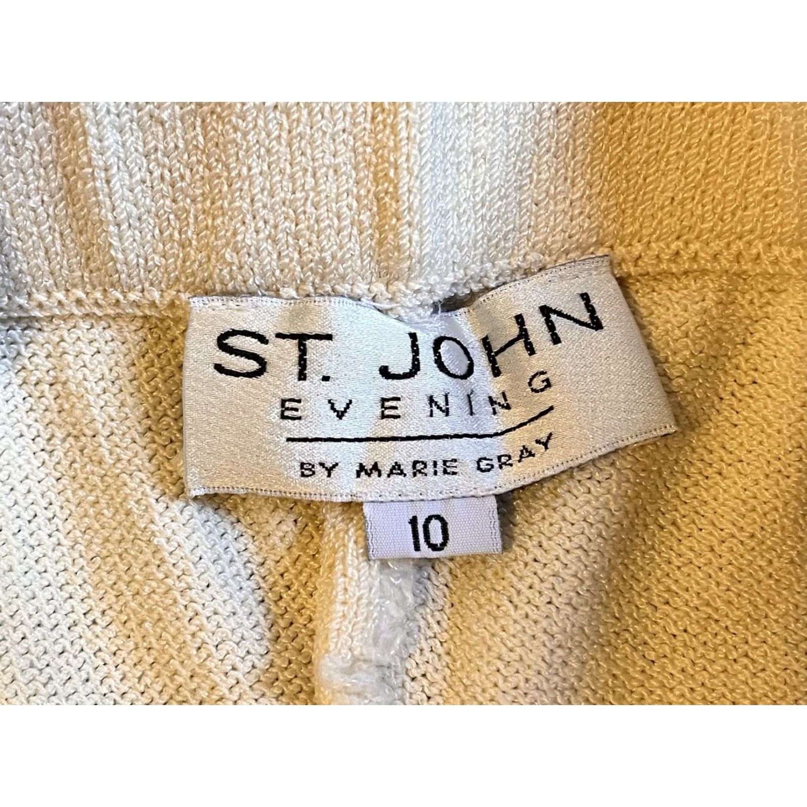 St. John St. John Evening Santana Knit Stretch Pants Women's 10 White Slim Straight City Preppy Dress Pants Mens? Size 32" / US 10 / IT 46 - 6 Thumbnail