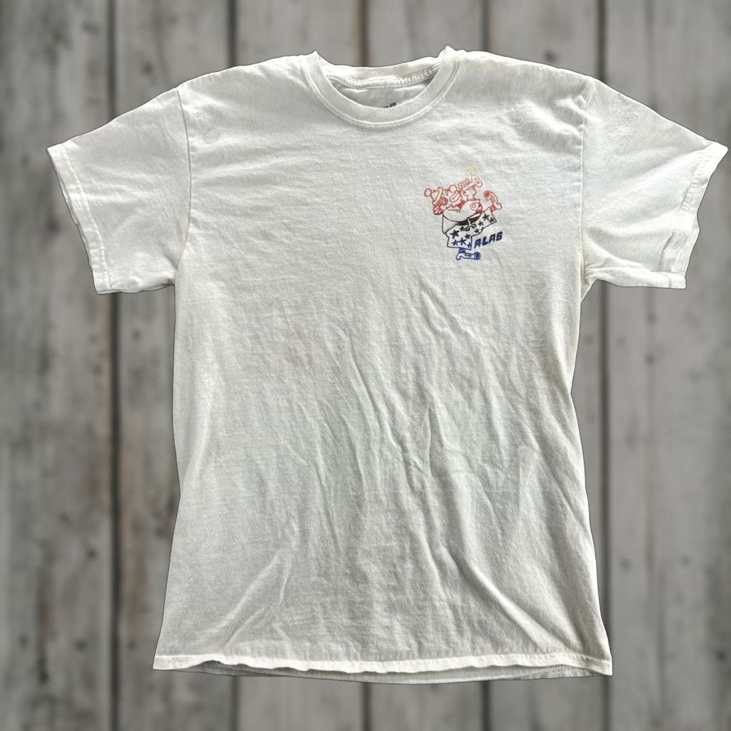 Vintage A.LAB Circus Maximus Graphic T-Shirt Mens Medium White 2000s Carnival Vintage Retro Size US M / EU 48-50 / 2 - 1 Thumbnail