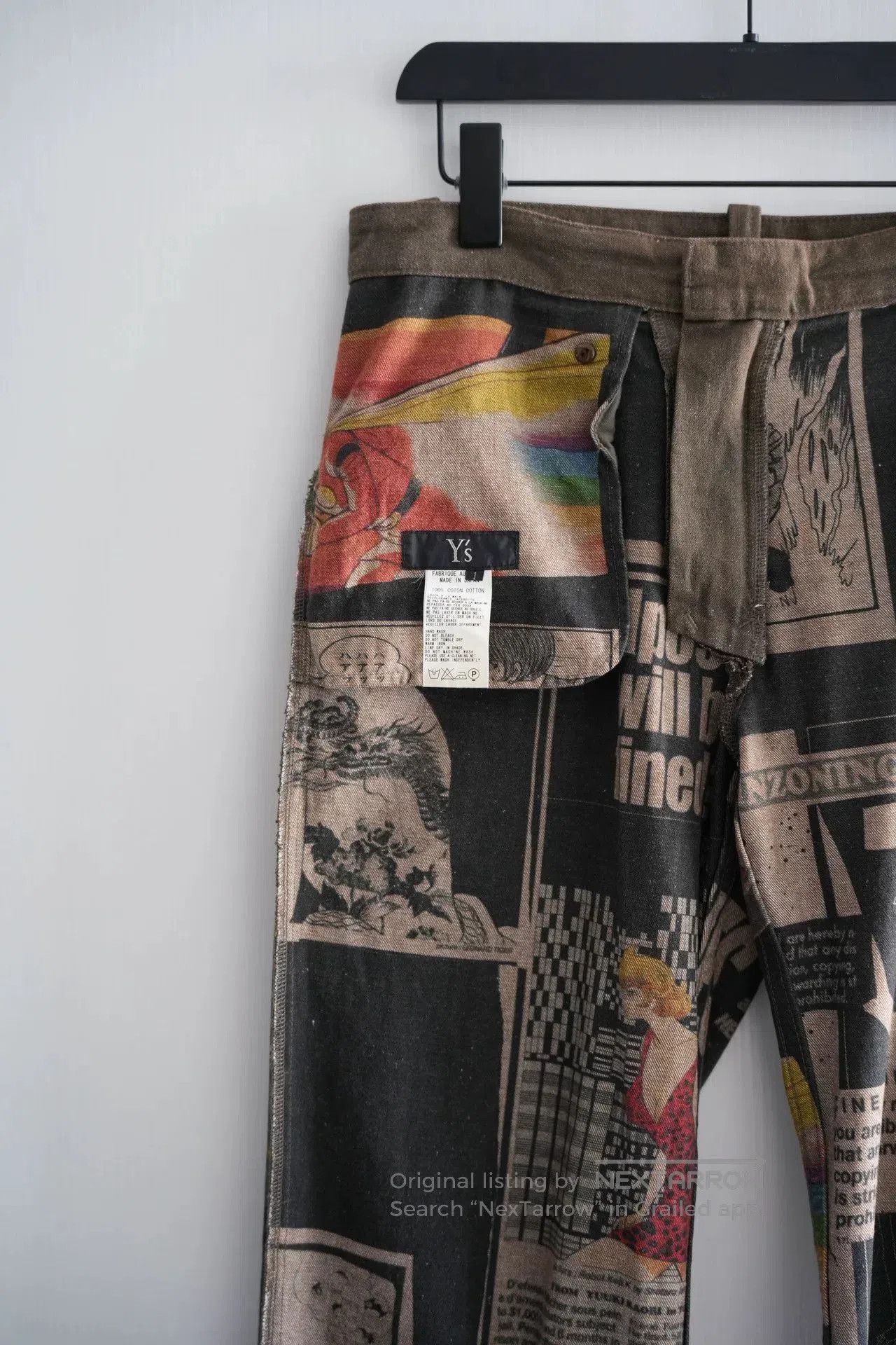Yohji Yamamoto yohji yamamoto comic print pants. Size US 41 - 5 Thumbnail