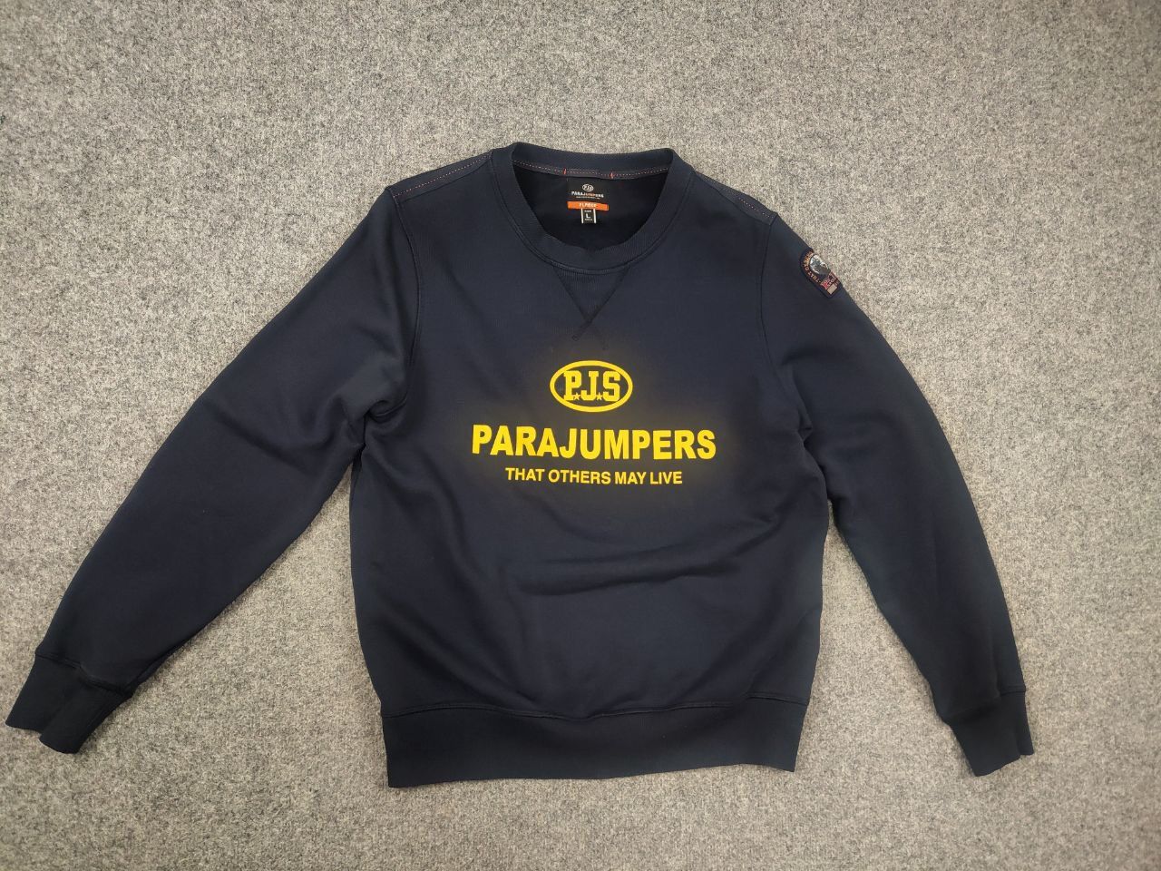 Parajumpers Parajumpers PJS Toml Logo Jumper Navy Crew chek Sweatshirt Size US L / EU 52-54 / 3 - 4 Thumbnail