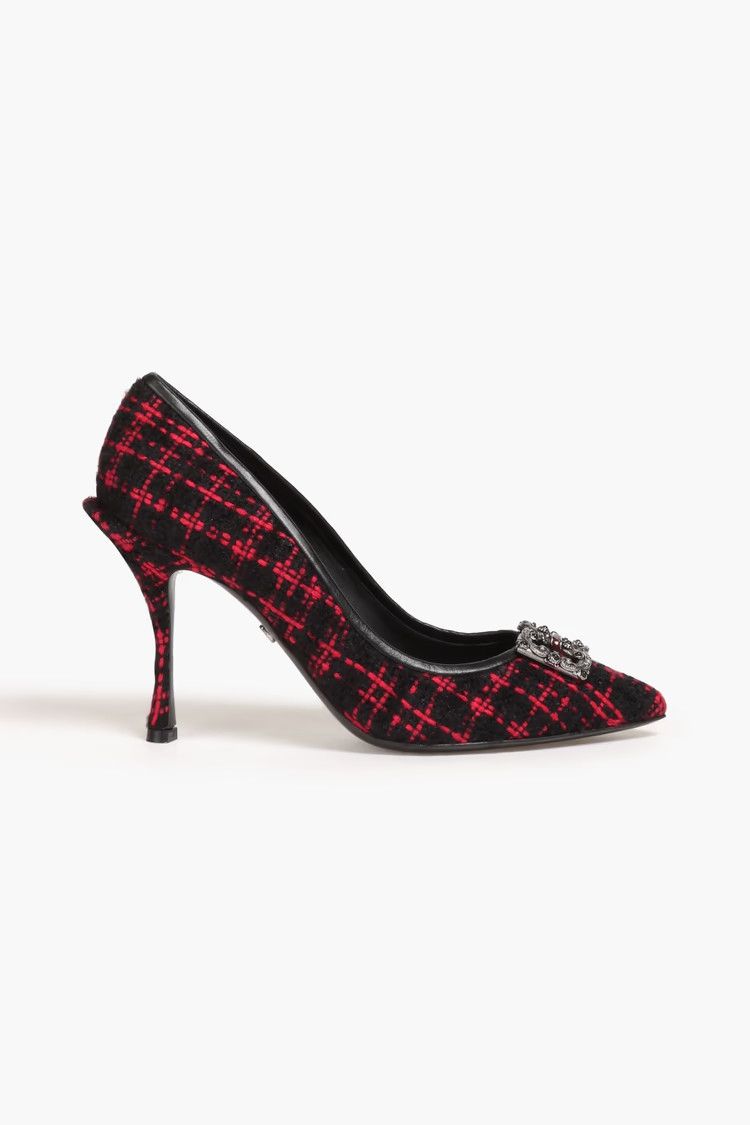 Dolce & Gabbana o1y0925 Spool Heel Pumps in Black/Red Size US 6 / IT 36 - 1 Thumbnail