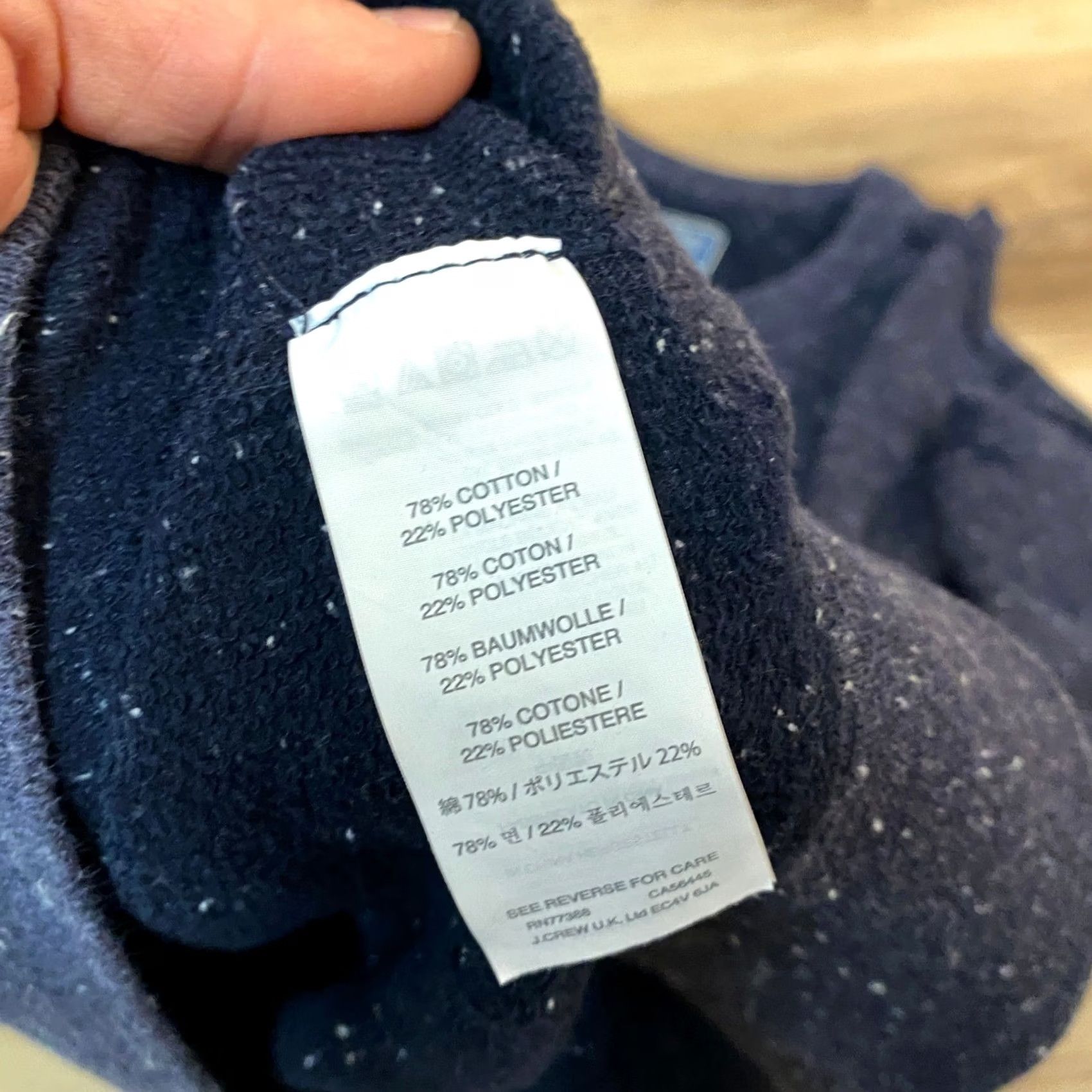 J.Crew J.Crew Sweatshirt Fleece Navy Blue Crewneck Men M Elbow Pad Vintage? No Size US M / EU 48-50 / 2 - 5 Thumbnail