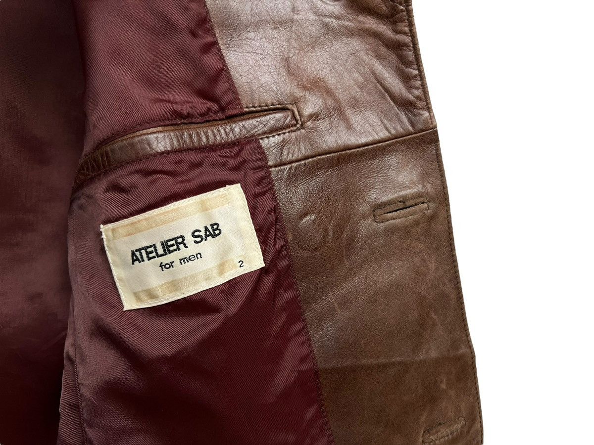 Vintage Vintage Atelier Sab Soft Brown Leather Jacket Trench Coat Size US S / EU 44-46 / 1 - 9 Thumbnail