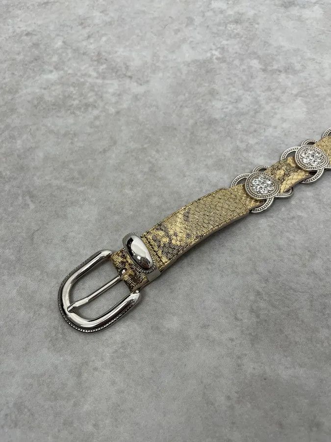 Vintage 2000s Berge Snake Effect Ornament Belt Size ONE SIZE - 6 Thumbnail
