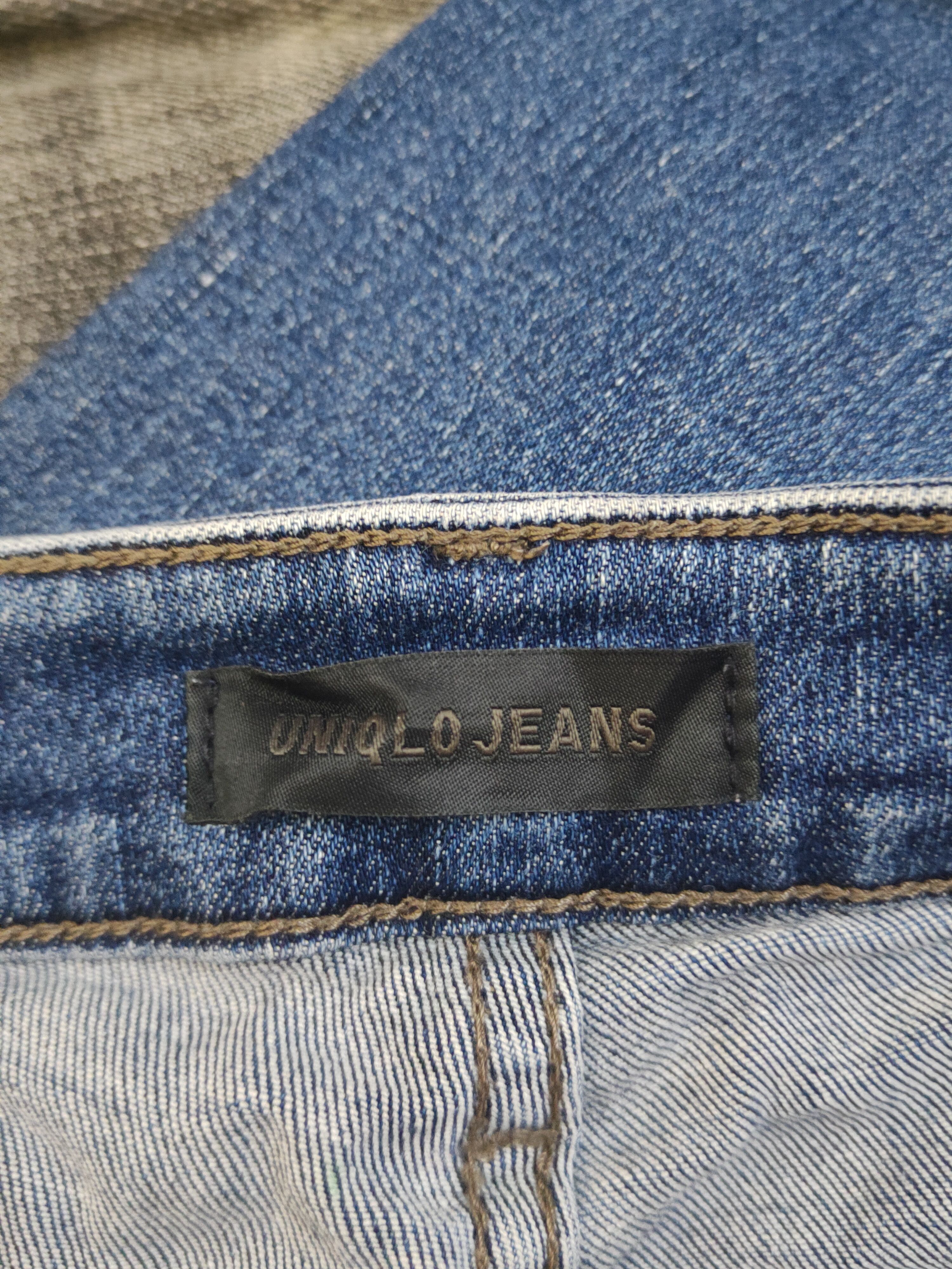 Japanese Brand Uniqlo Dark Blue Distressed Ripped Skinny Jeans #W1610 Size US 34 / EU 50 - 16 Thumbnail