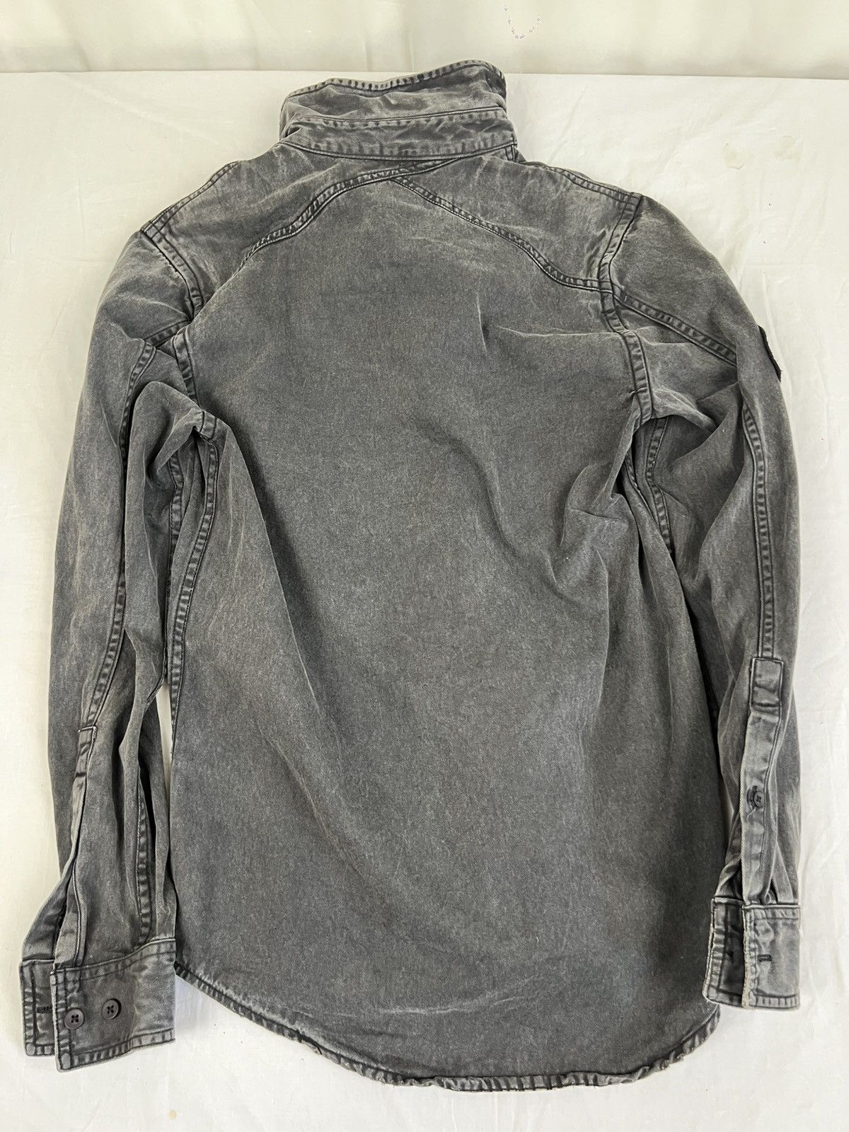 River Island River Island Washed Patched Denim Shirt (Streetwear) Size XS Size US XS / EU 42 / 0 - 2 Thumbnail