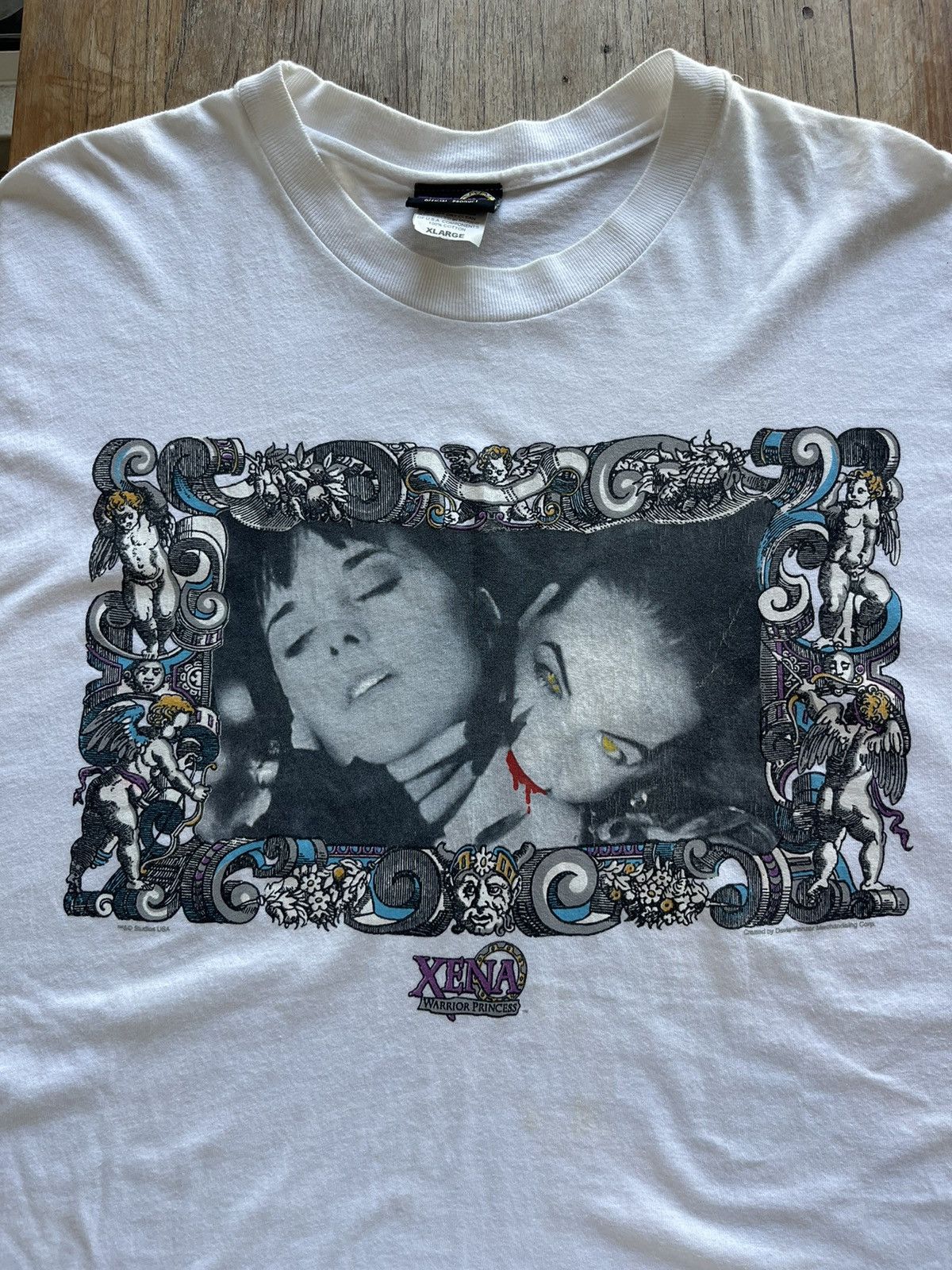 Vintage Vintage XENA WARRIORS PRINCESS 90’s Movie Film Tshirt Size US XL / EU 56 / 4 - 4 Thumbnail