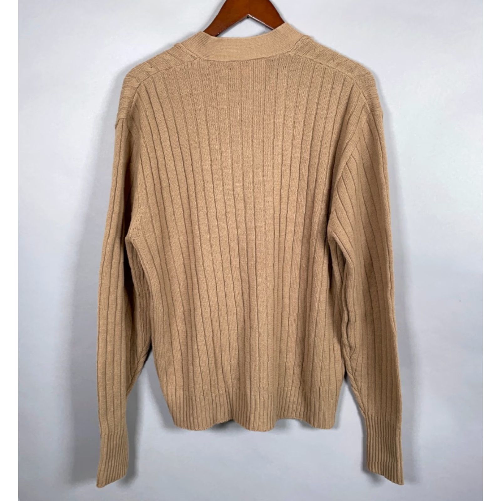 Sears VINTAGE Sears Men's Cardigan Sweater Adult XL Heavyweight Chunky Knit Brown V-Neck Fall Winter Size US XL / EU 56 / 4 - 2 Thumbnail