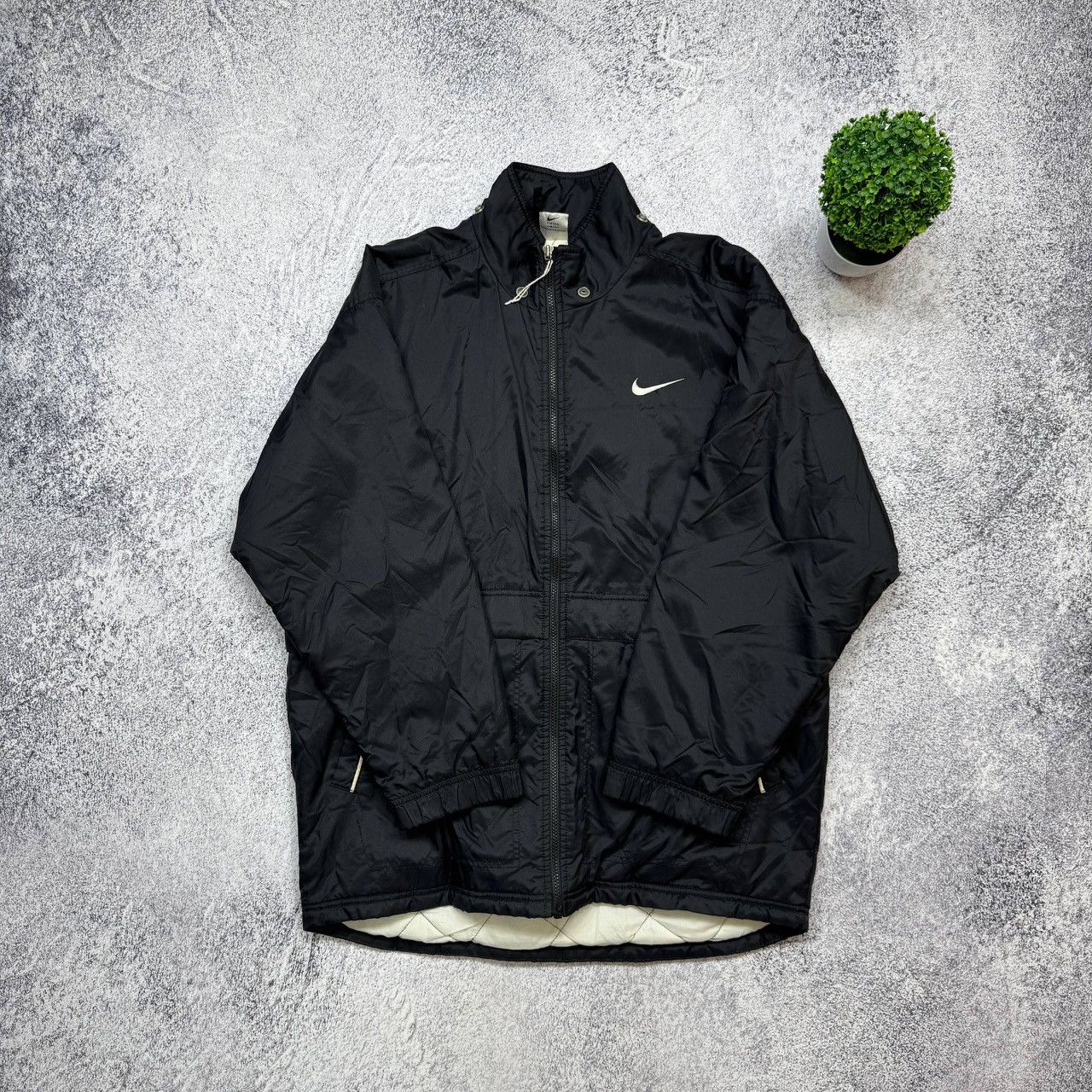Nike Vintage 90s Nike Big Logo Black Track Top Z ip Jacket Mens Size US M / EU 48-50 / 2 - 14 Thumbnail
