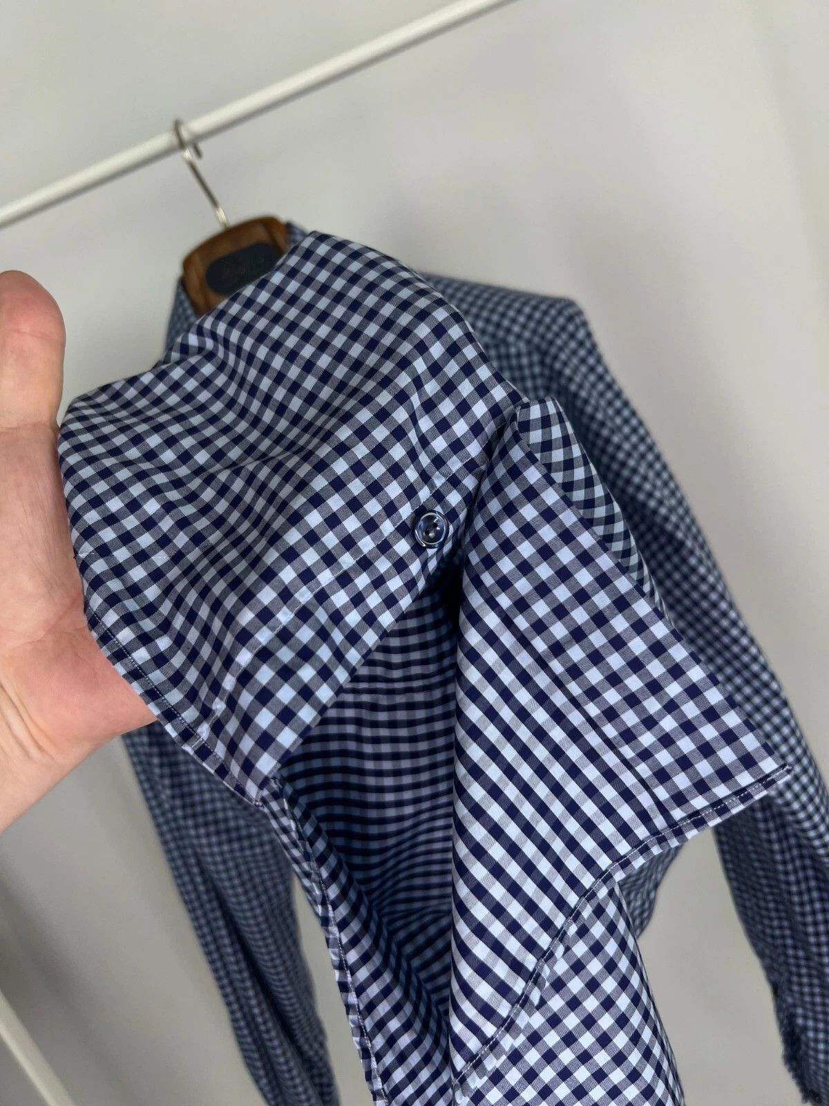 Eton Eton Contemporary Mens Casual Shirt Long Sleeve Blue Plaid Size US L / EU 52-54 / 3 - 8 Thumbnail