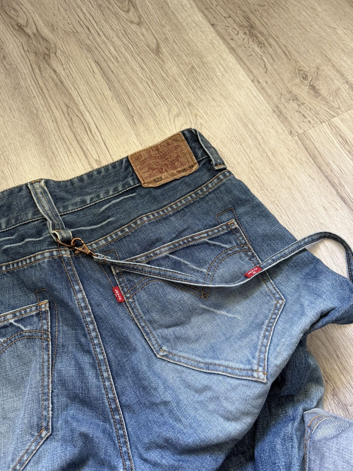 Levi's Levi’s 523 Distressed Jeans Y2K Grunge w Strap Altered Size US 34 / EU 50 - 25 Thumbnail