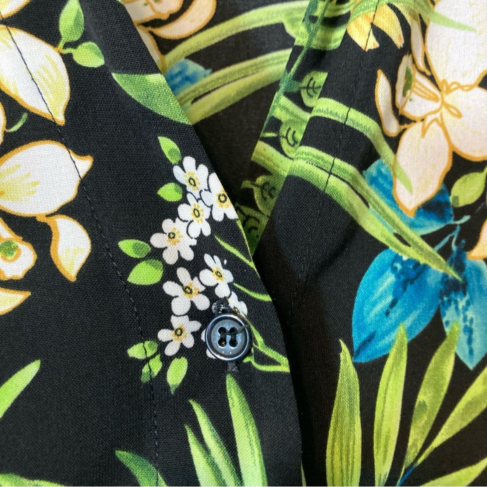 Other Vintage Sarah Bentley Tropical Floral Button Up Blouse Top Size M / US 6-8 / IT 42-44 - 5 Thumbnail