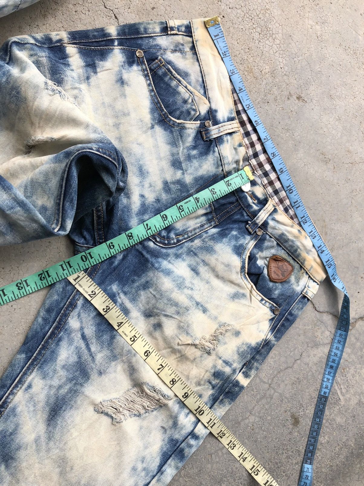 Japanese Brand BLEACHED⚡️⚡️TAKESHY KUROSAWA DISTRESSED DENIM Size US 31 - 10 Thumbnail