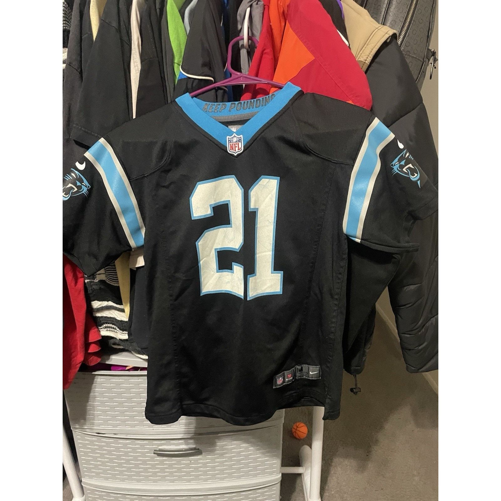 Nike Size Youth M 10-12-Nike Jeremy Chinn Carolina Panther Jersey Size US M / EU 48-50 / 2 - 1 Thumbnail