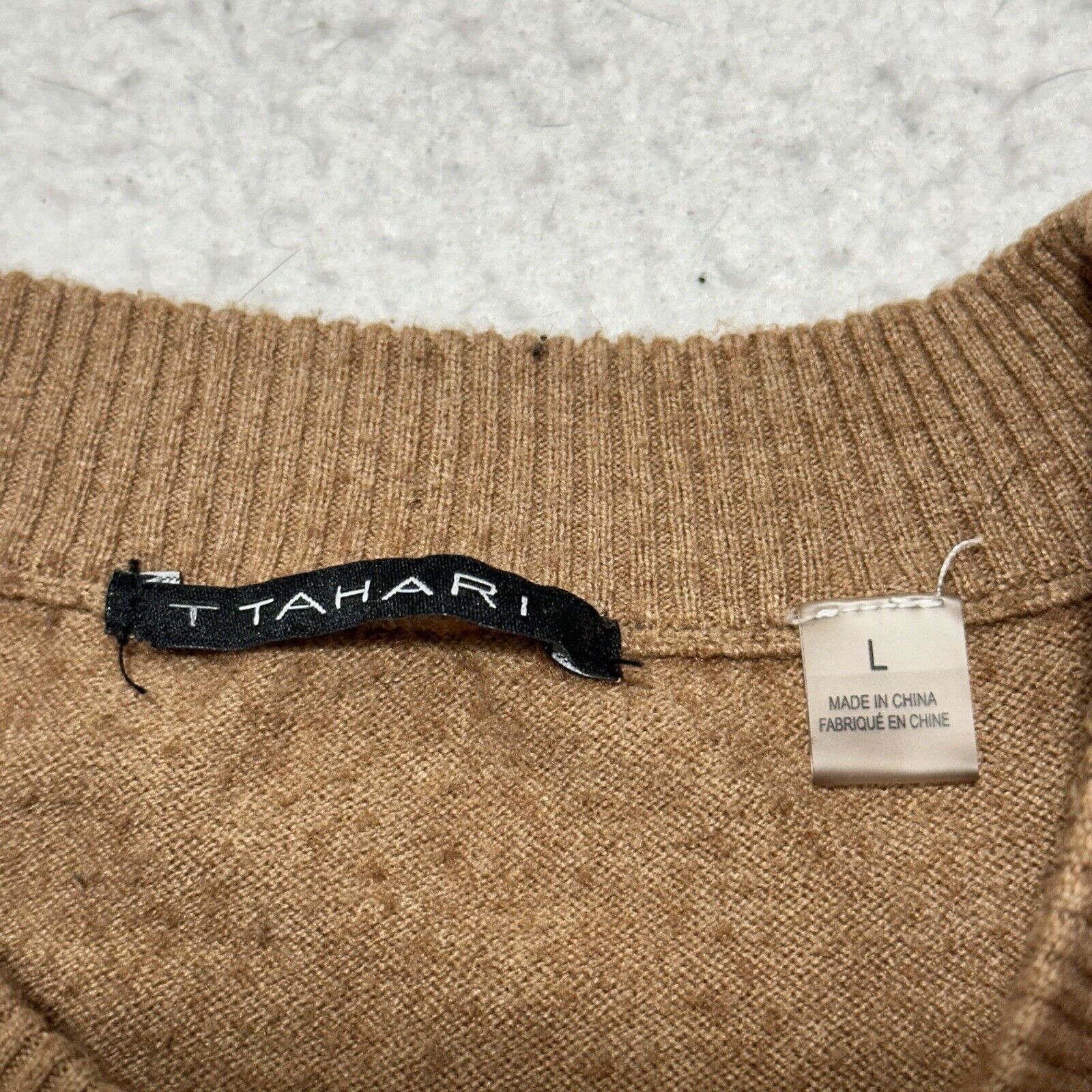 Other T Tahari =Large =Pullover Sweater Brown Black Polka Dot Size L / US 10 / IT 46 - 3 Thumbnail