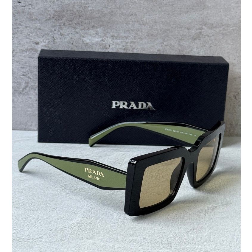 Prada NEW Prada PR D01S Sunglasses in Black Green $390 Size ONE SIZE - 1 Thumbnail