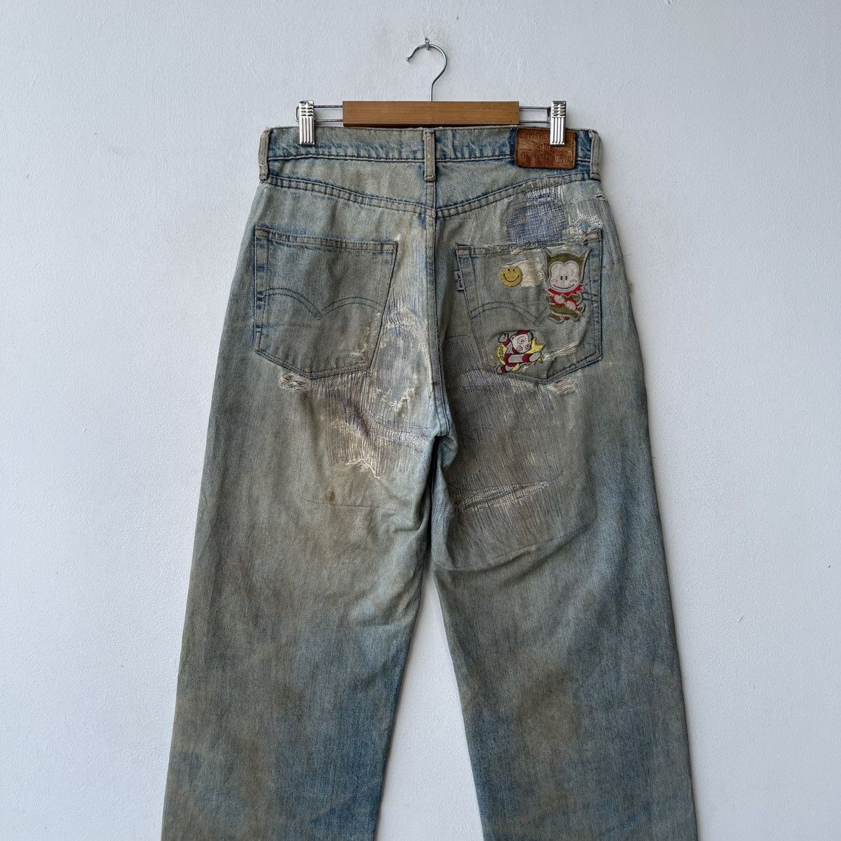 Levi's Thrashed Levi's 543 Reworked Anime Pop-Art Boro Sashiko Size US 30 / EU 46 - 9 Thumbnail