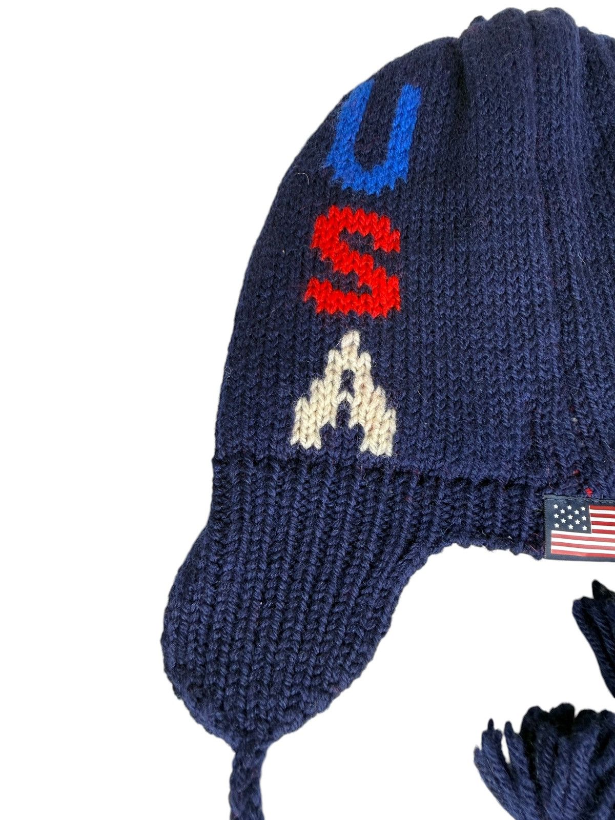 Polo Ralph Lauren Polo Ralph Lauren USA Sochi 2014 Earflap Knit Beanie Hat USA Size ONE SIZE - 5 Thumbnail