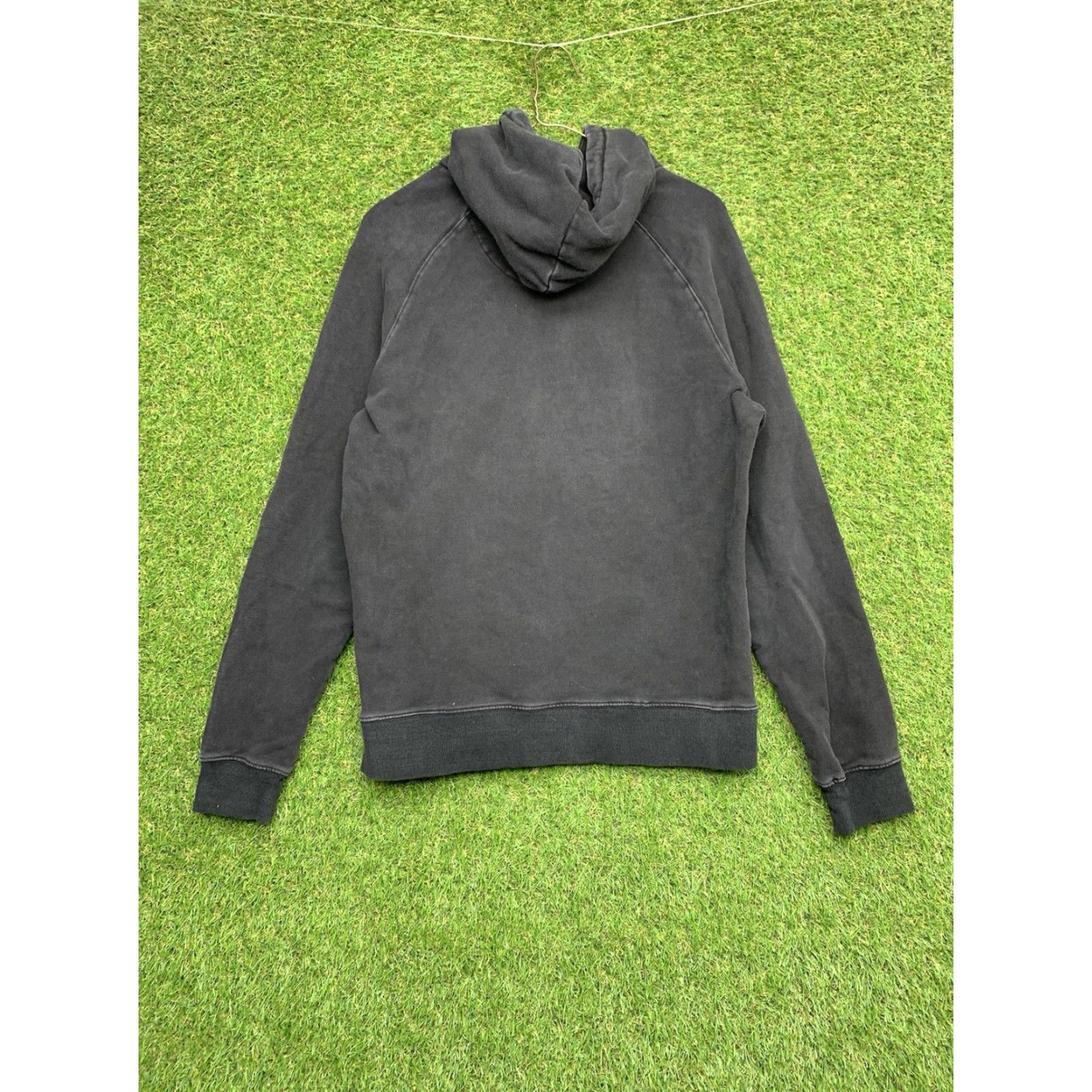 Vintage ALPHA Hooded Pullover Sweatshirt Hoodie Mens Medium Gray Center Logo Graphic Print Fleece Pocket Size US M / EU 48-50 / 2 - 2 Thumbnail