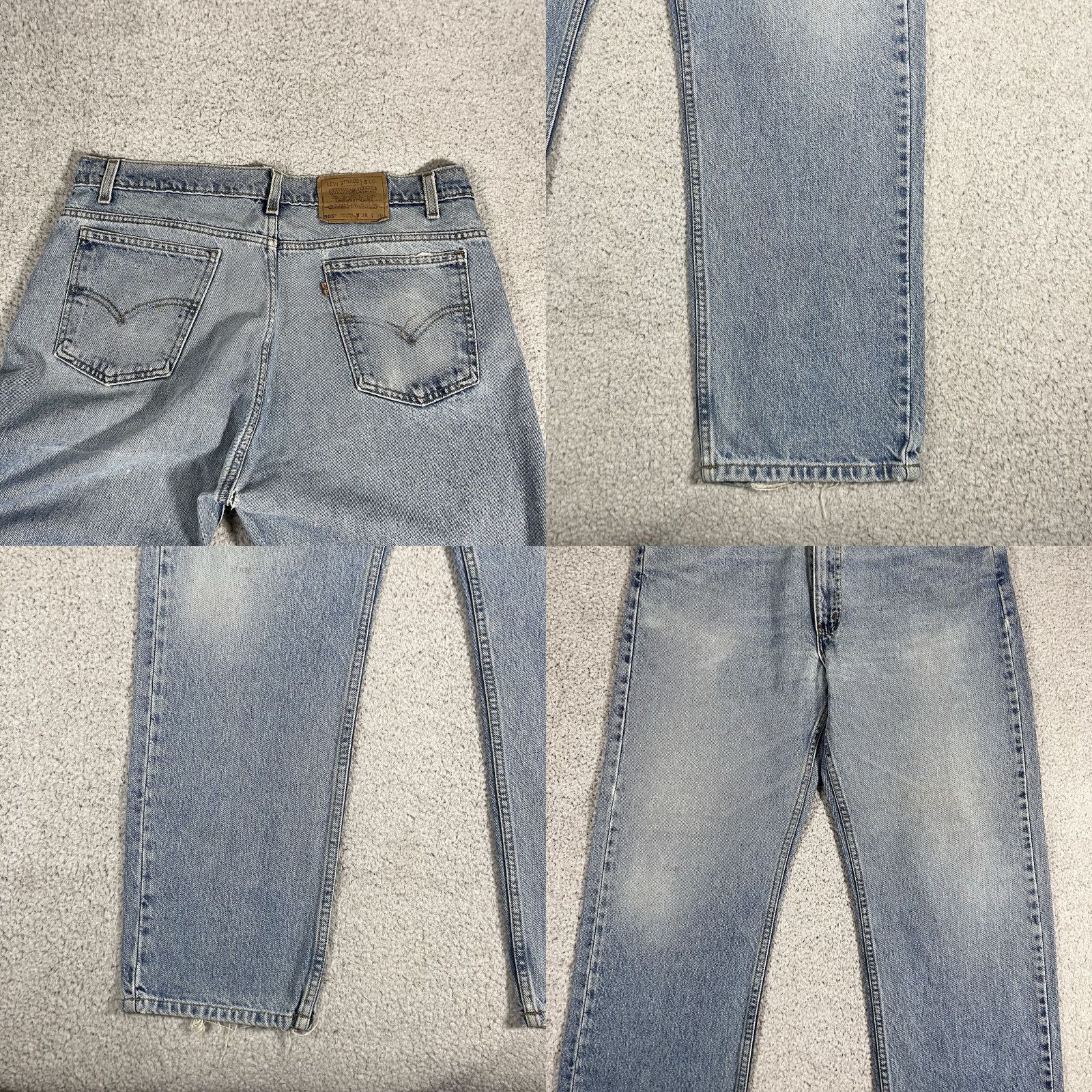 Levi's Levi's 505 Jeans Men 38x30 Blue Light Wash Regular Straight 90s VTG Vintage Denim Cotton Belt Pockets Jeans Model Levi's 505 90s Theme Mens Size US 38 / EU 54 - 8 Thumbnail