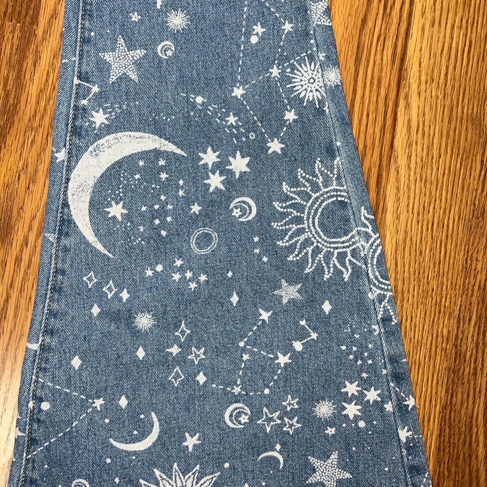 Other Super Cool Juny Celestial Whimsigoth Flare Jeans! Size 28" / US 6 / IT 42 - 6 Thumbnail