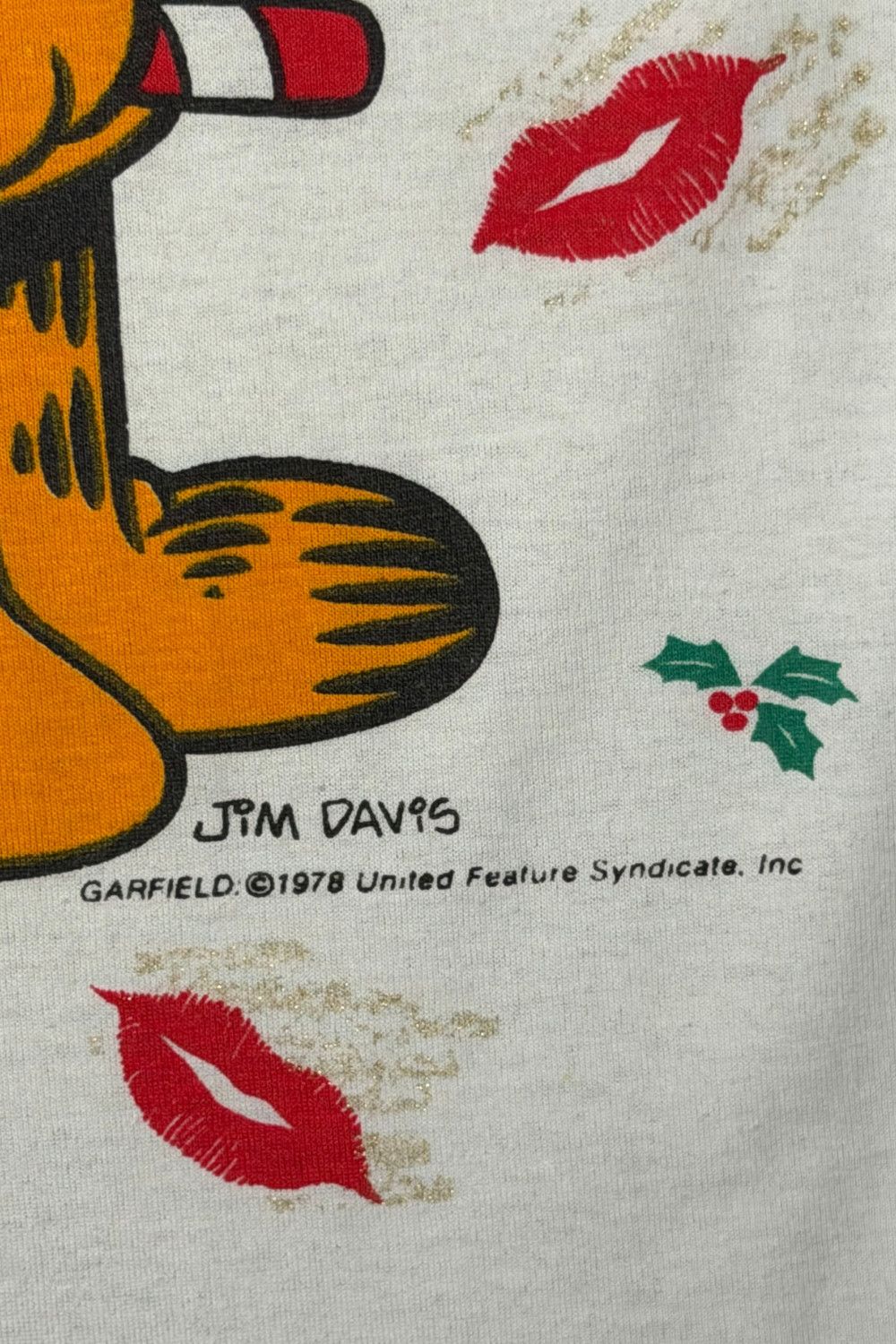 Early Garfield Christmas Ringer T-Shirt 1979 Single Stitch image 5