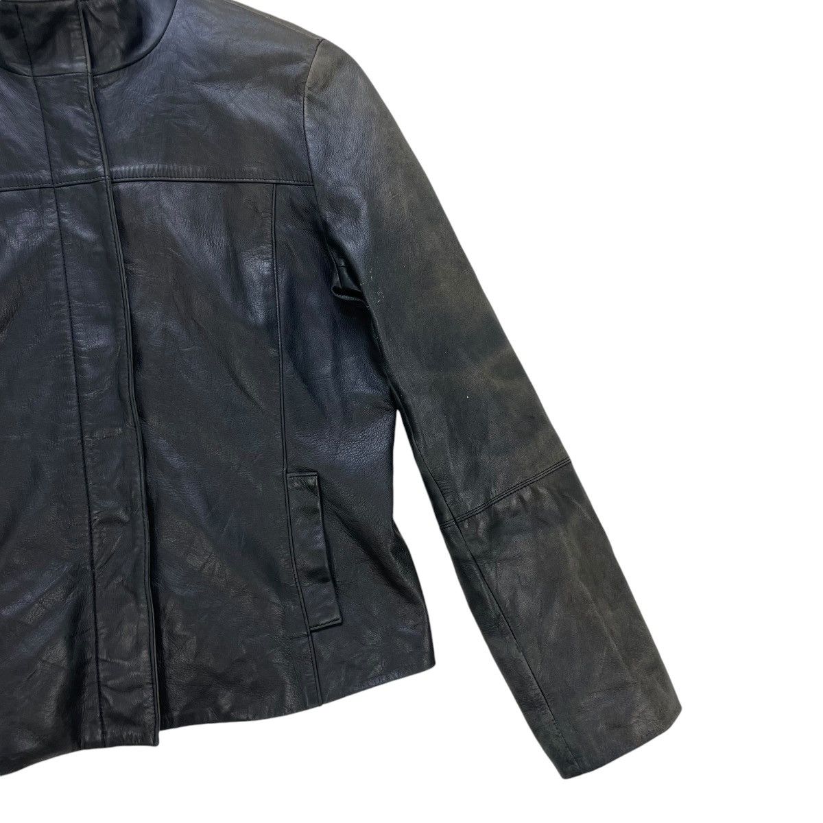 SHIPS Faded Planet Co Ltd Poricalpof Lamb Leather Biker Jacket Size S / US 4 / IT 40 - 6 Thumbnail