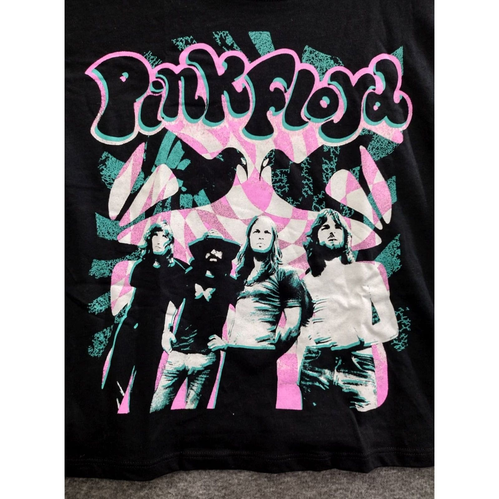 Vintage Pink Floyd Black Logo Short Sleeve Cropped T Shirt XL Womens Crew Neck Vintage No Size XL / US 12-14 / IT 48-50 - 3 Thumbnail