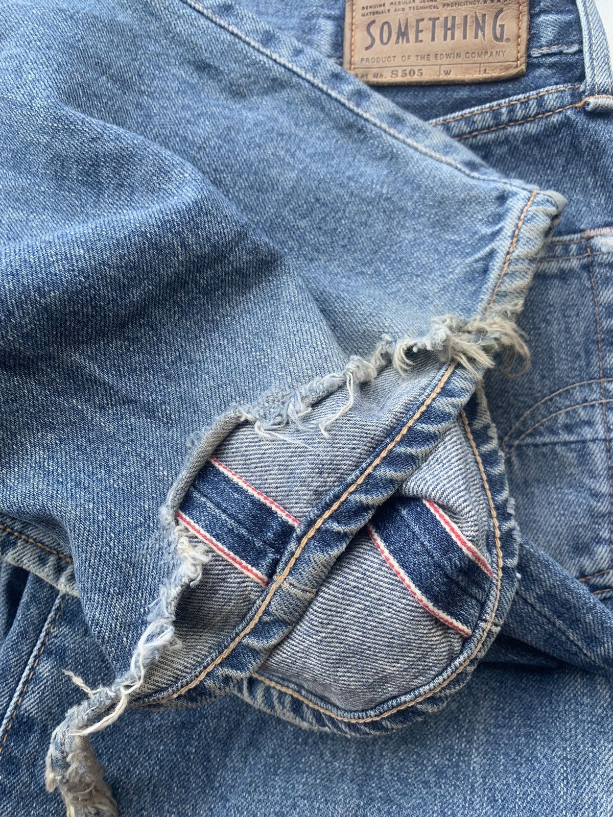 Edwin Distressed SOMETHING EDWIN S505 selvedge. Size US 28 / EU 44 - 9 Thumbnail