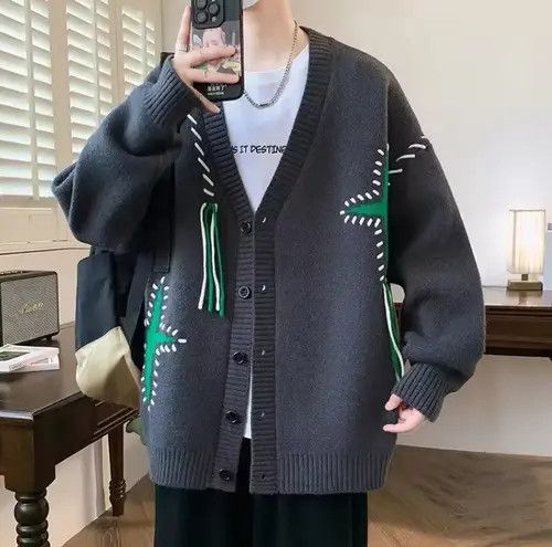 Japanese Brand "Masumi x Hada "star cardigan knitwear Size US M / EU 48-50 / 2 - 3 Thumbnail