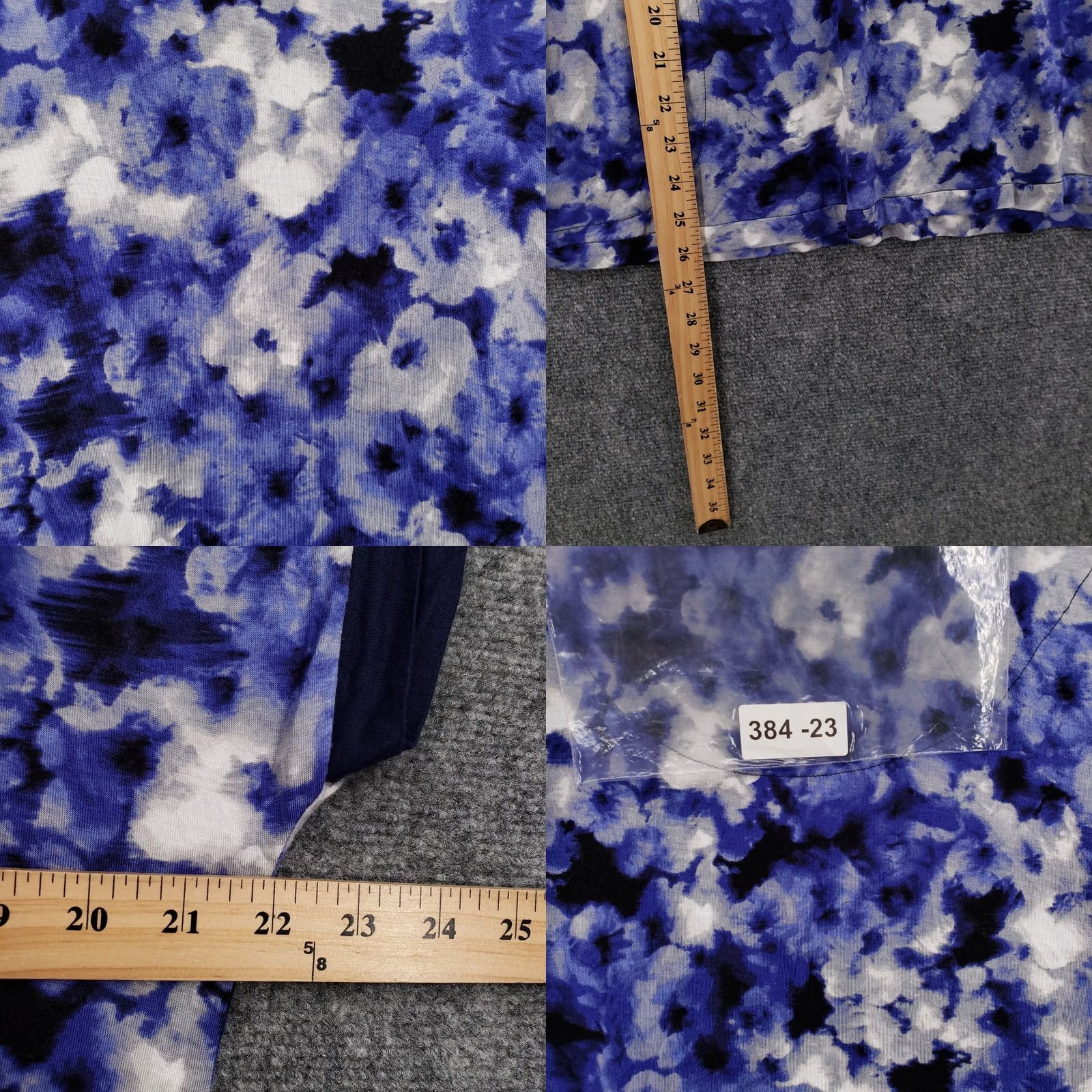 Vintage Simply Vera Wang T-Shirt Womens S Blue Floral Short Sleeves Round Neck Dolman Sleeve Casual Tee Size S / US 4 / IT 40 - 8 Thumbnail