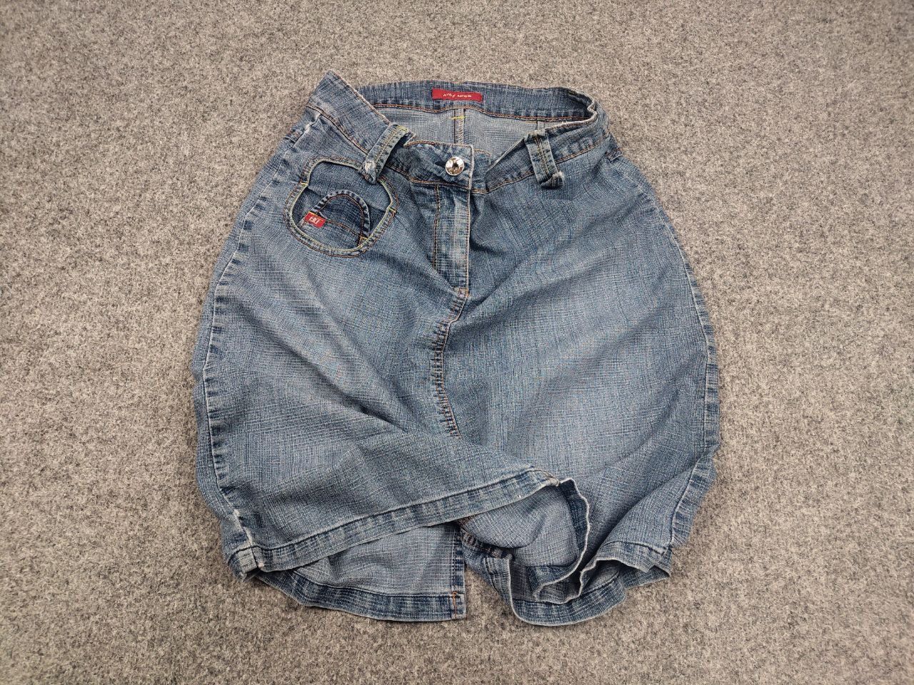 Miss Sixty Miss sixty Style Light faded Medium Denim Skirt Y2K Style Size 31" - 2 Thumbnail