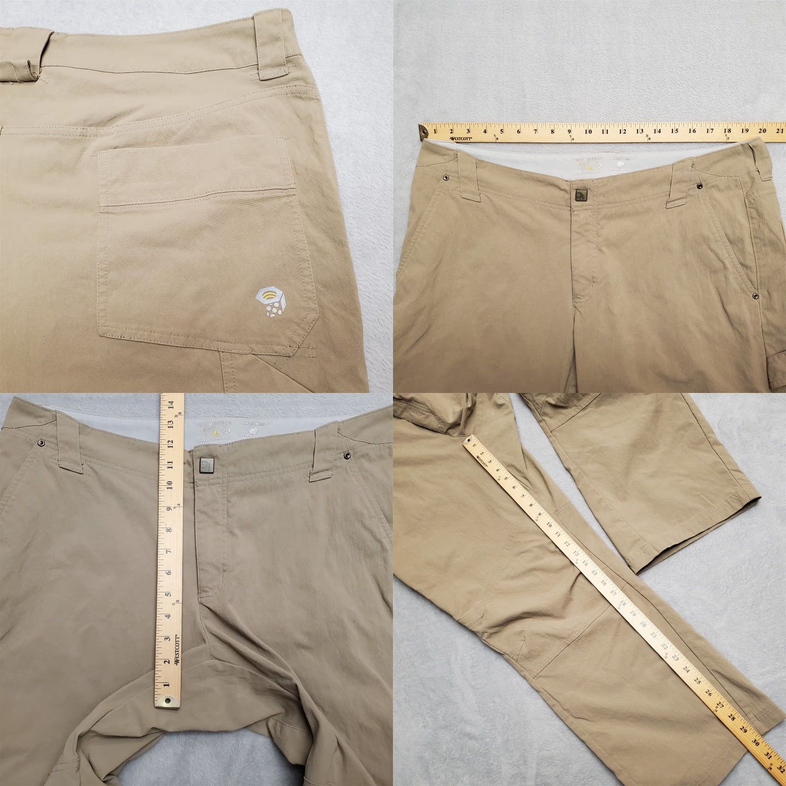 Mountain Hardwear VINTAGE Mountain Hardware Pants Mens 40x30 Tan Canvas Flat Front Performance Stretch Size US 40 / EU 56 - 9 Thumbnail