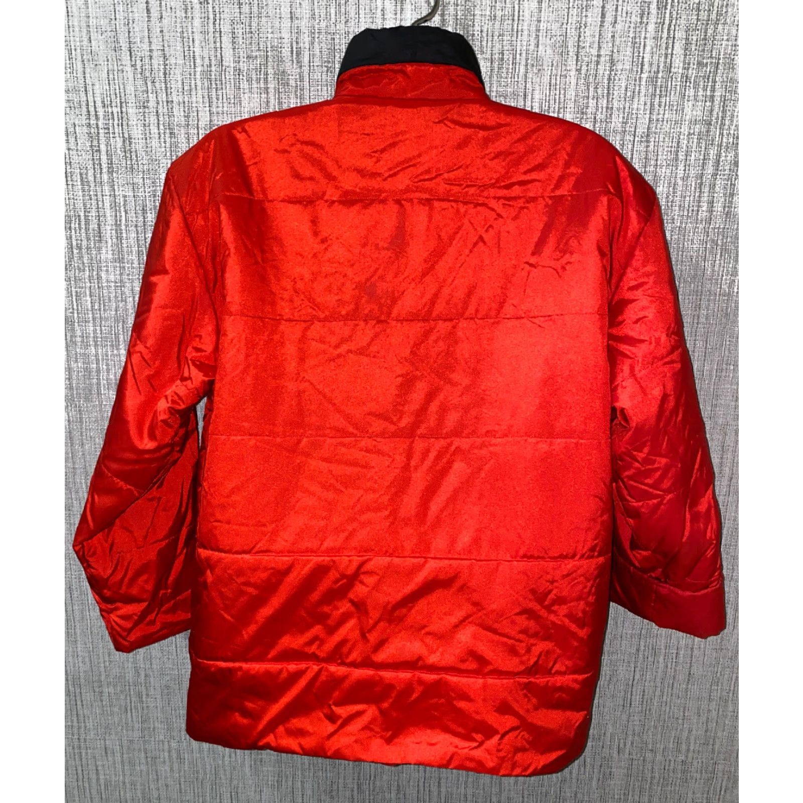 Vintage VINTAGE Mondi Sports Jacket Womens Red/Black Snap Button Front 24.5In Armpit XL Black Red Sports Womens Size XL / US 12-14 / IT 48-50 - 4 Thumbnail