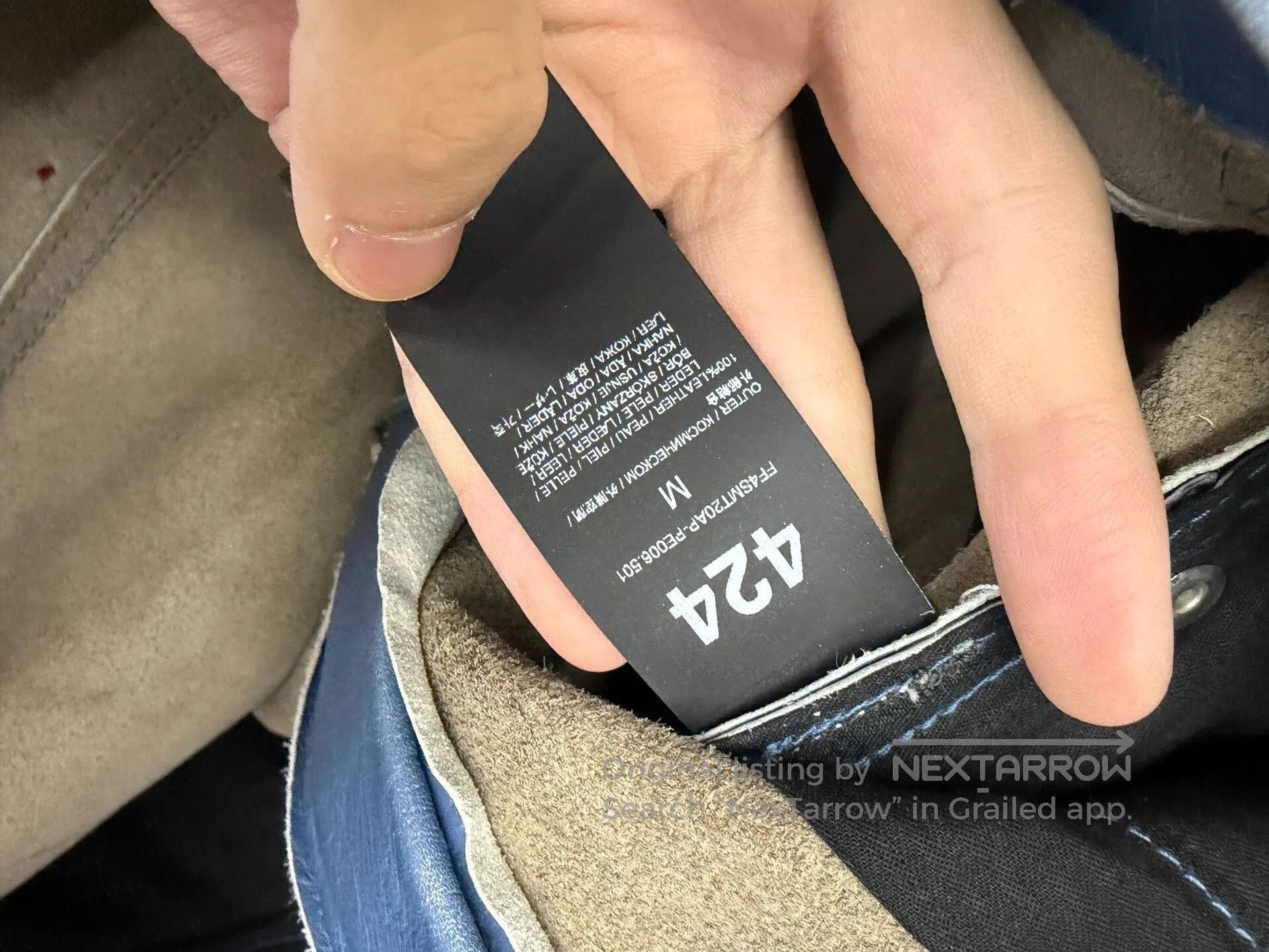 424 424 Washed Leather Baggy Pants. Size US 28 / EU 44 - 3 Thumbnail