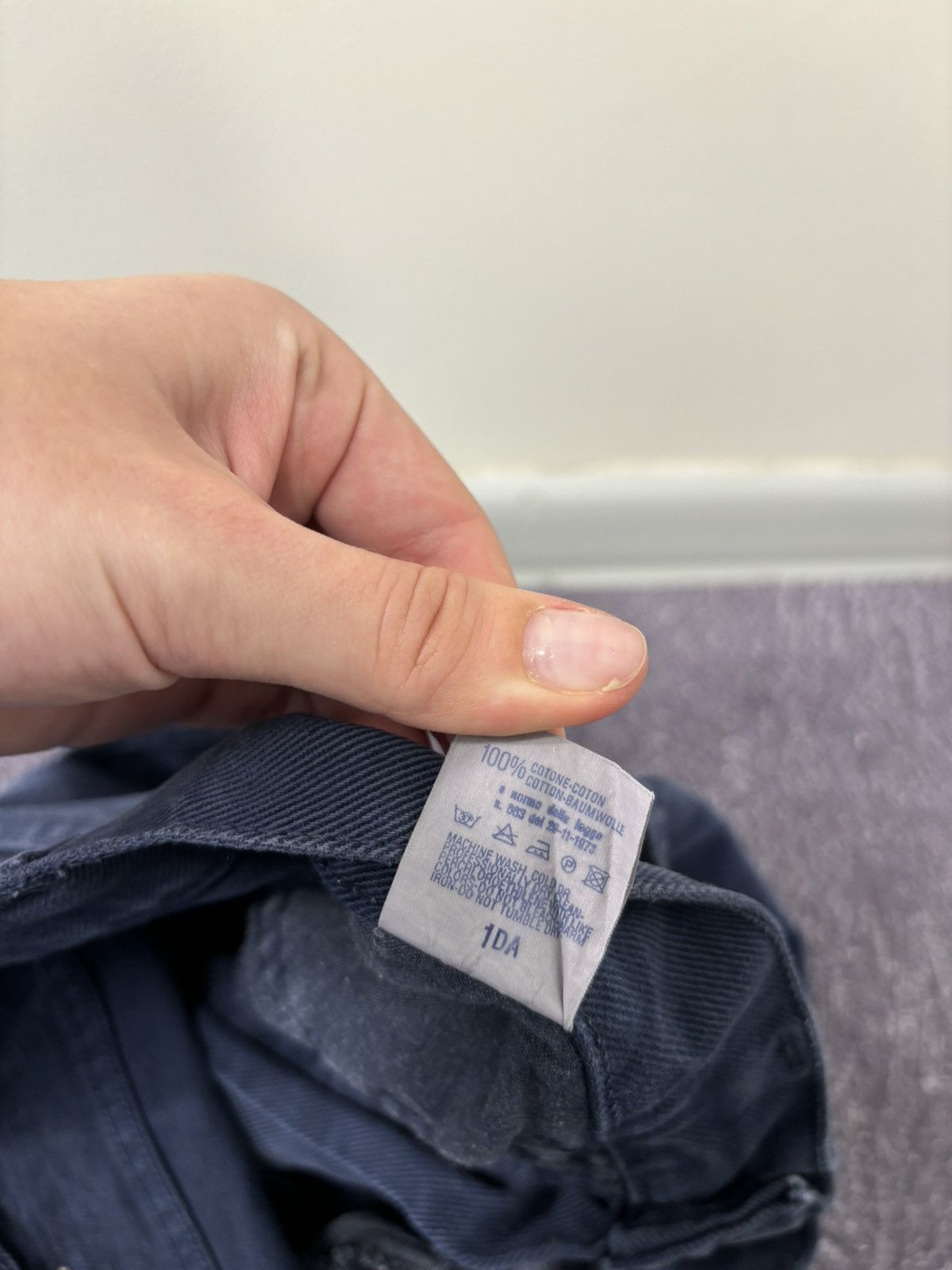 Trussardi Vintage 90s Trussardi Women’s Navy Straight Fit Denim Jeans Size 34" / US 12 / IT 48 - 15 Thumbnail