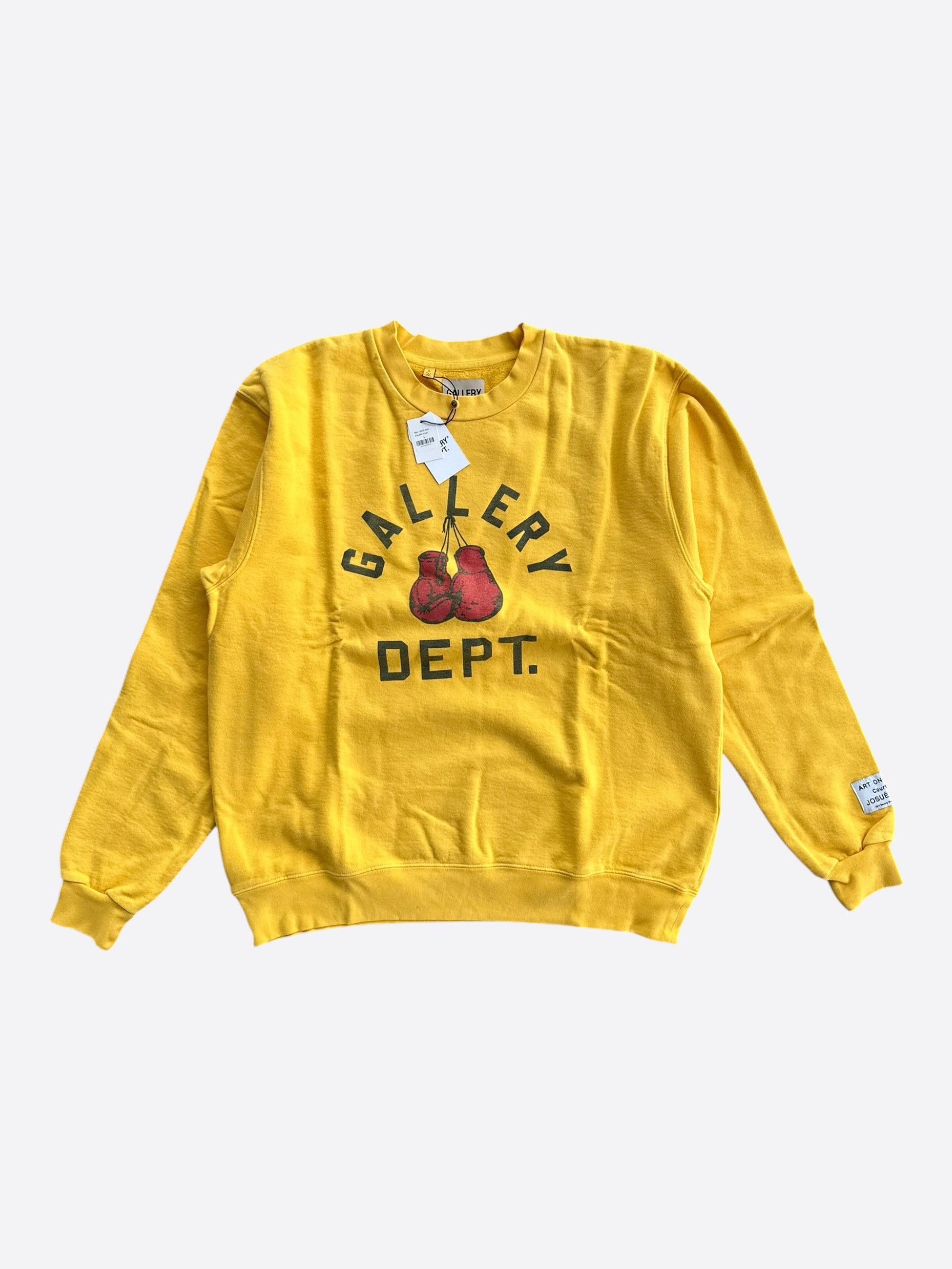 Gallery Dept. Gallery Dept Yellow Boxing Logo Sweater Size US XL / EU 56 / 4 - 1 Thumbnail
