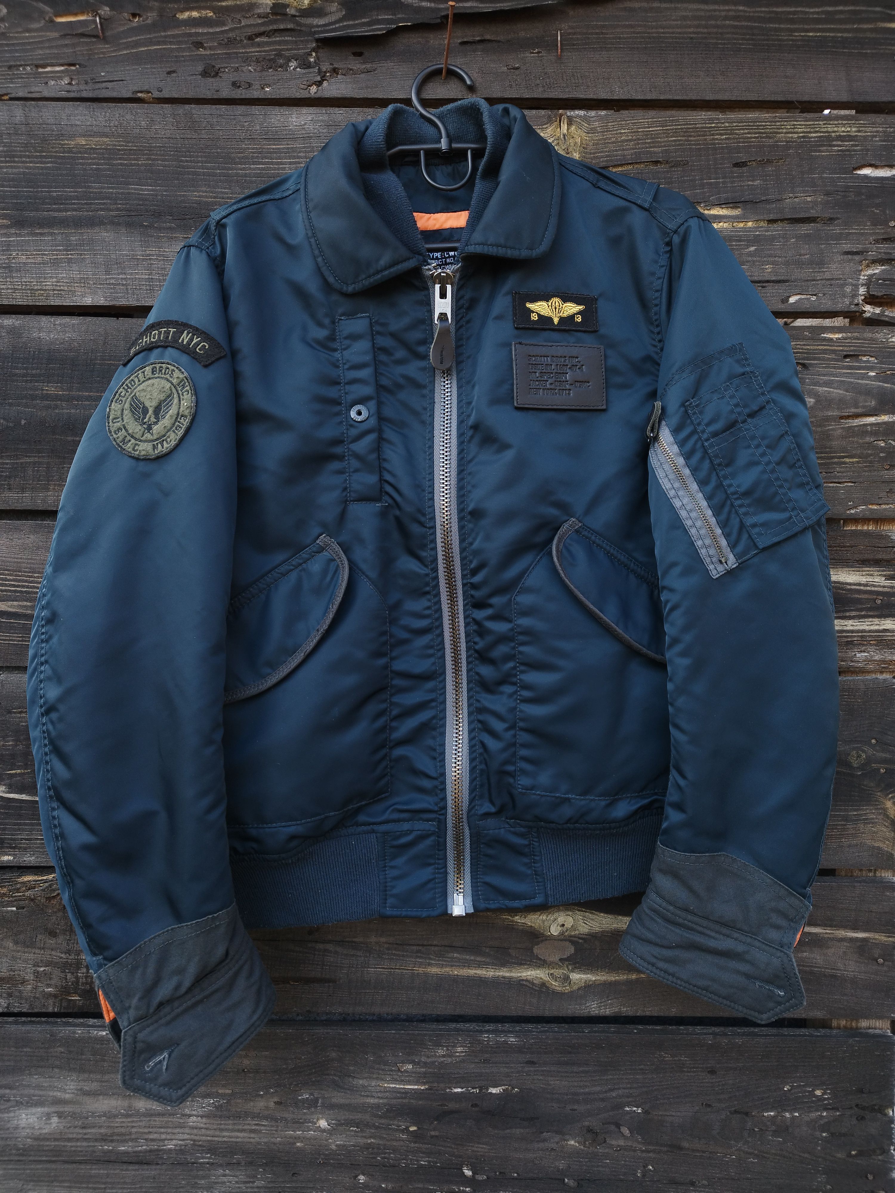 Schott Schott Bros CWU-R Flight Jacket Yellow Vintage 90s | Grailed
