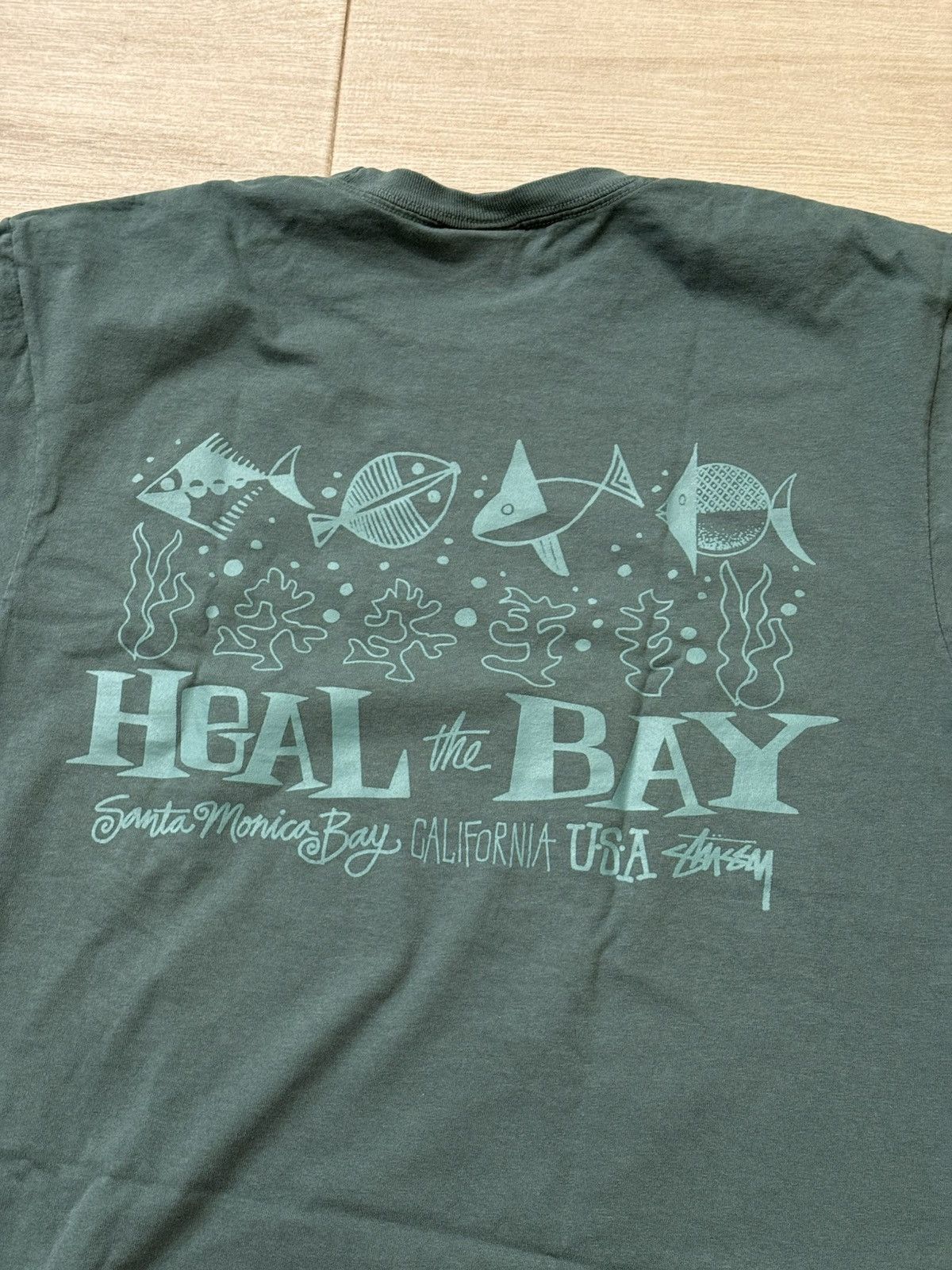 Stussy Stussy Heal The Bay 40 Pigment Dyed Pine Tee Size L Large Size US L / EU 52-54 / 3 - 8 Thumbnail