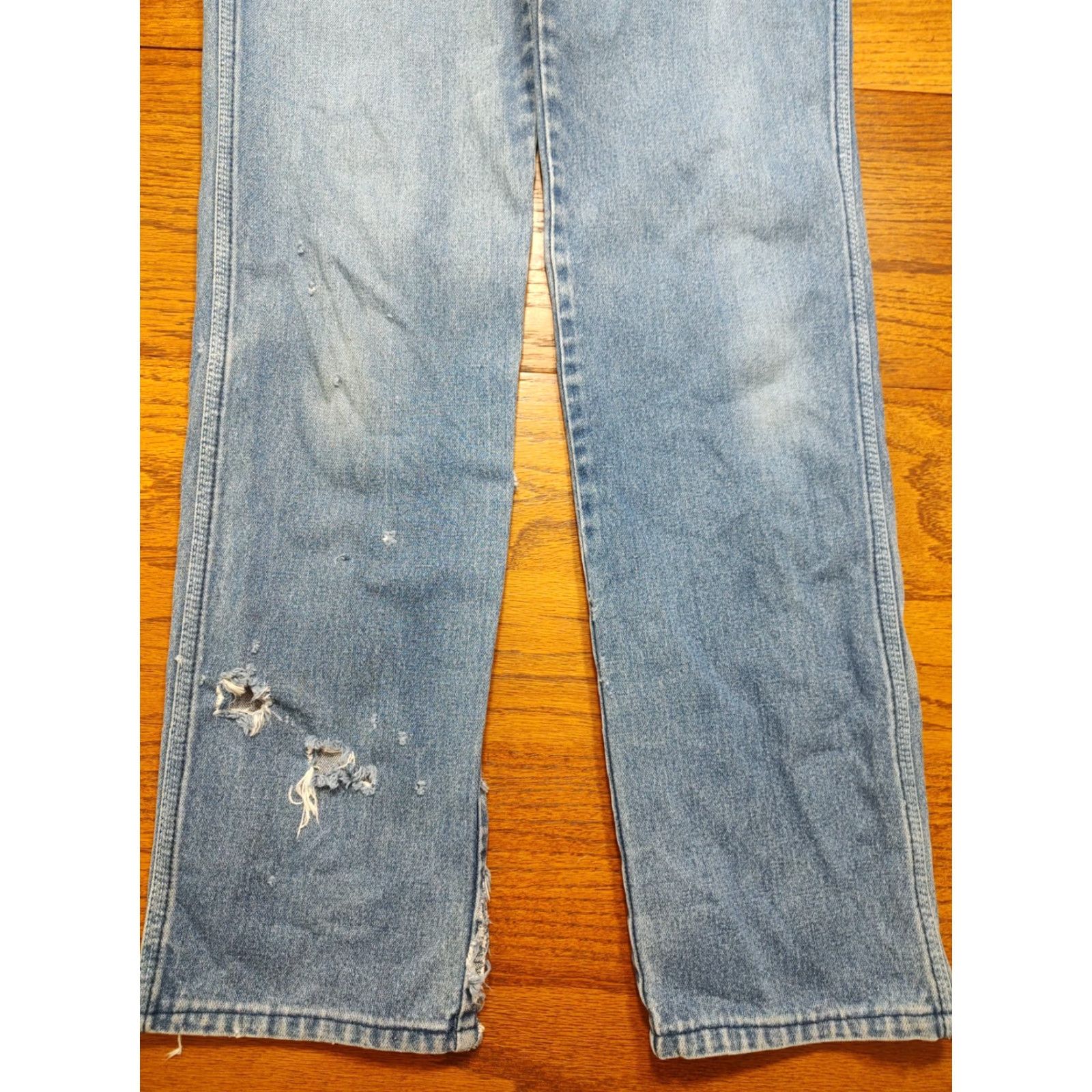 Vintage VINTAGE Vienna Jeans Distressed 90s Retro High Rise 24x32 Womens Blue 5-Pocket Denim Size 42" / US 20 - 6 Thumbnail