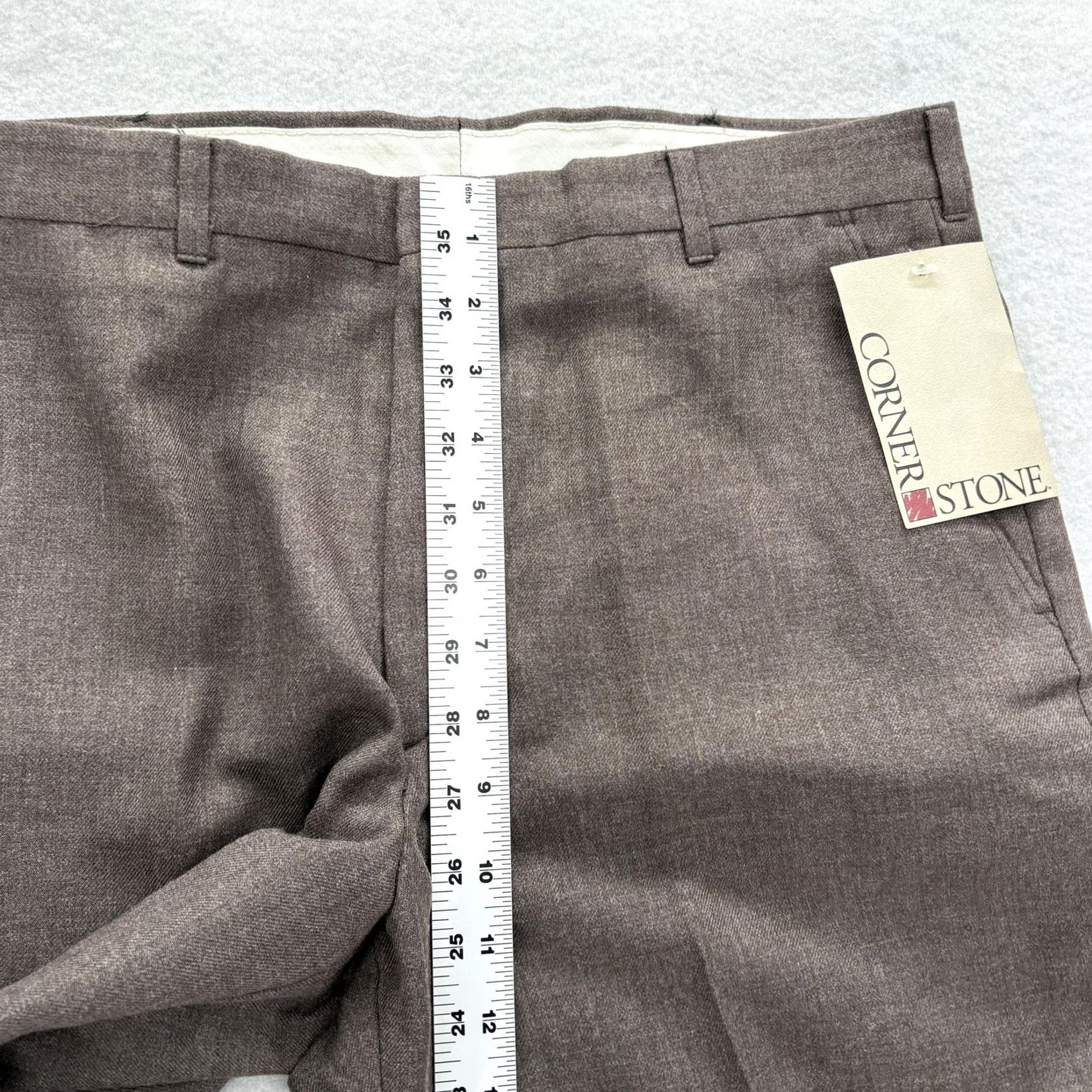 Vintage VINTAGE Cornerstone Dress Pants Mens 34x30 Brown Regular Fit Microfiber USA Workwear VTG Size US 34 / EU 50 - 6 Thumbnail