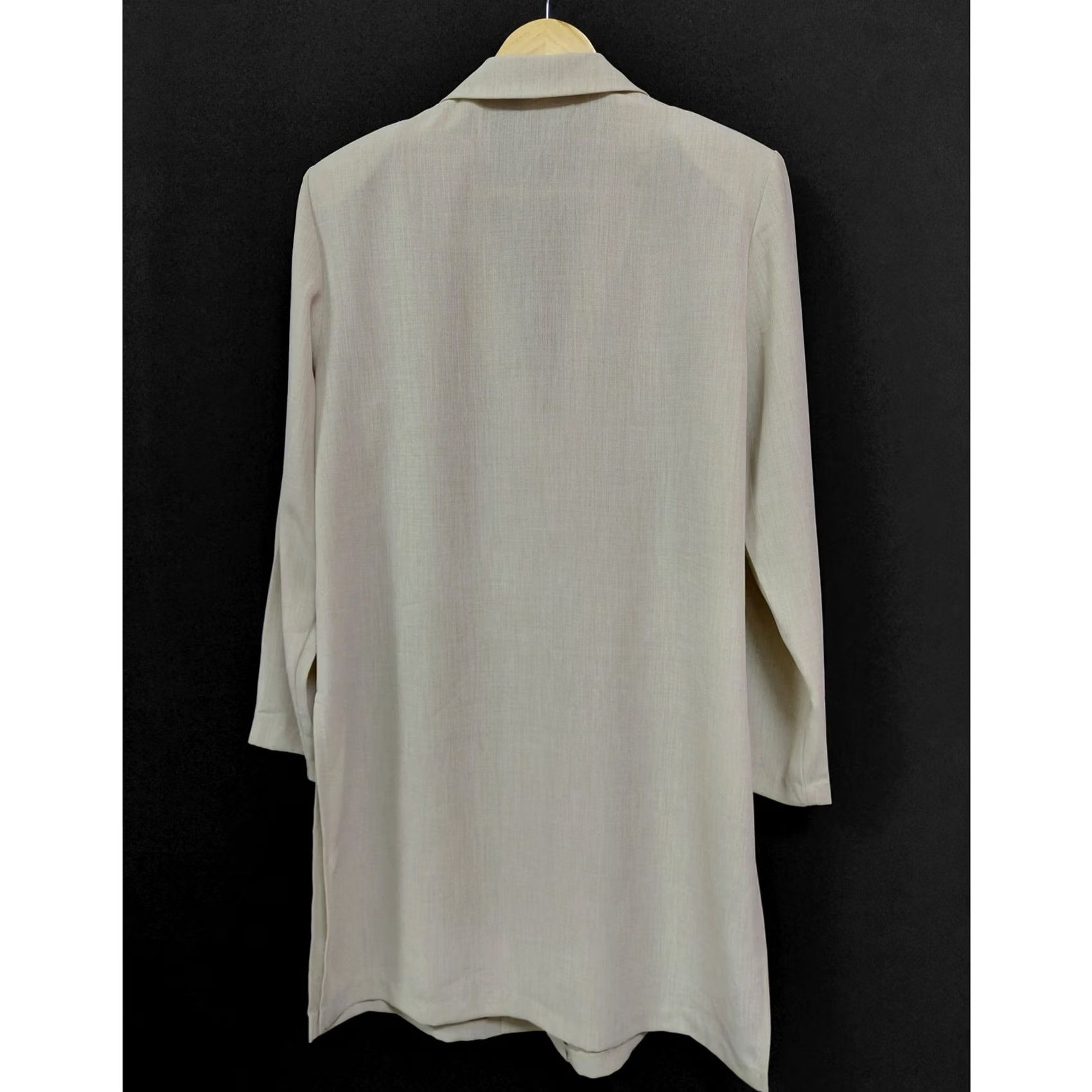 Vintage Cattrell Coat Women Size 12 Beige Solid Long Sleeve Made in USA Size XL / US 12-14 / IT 48-50 - 2 Thumbnail