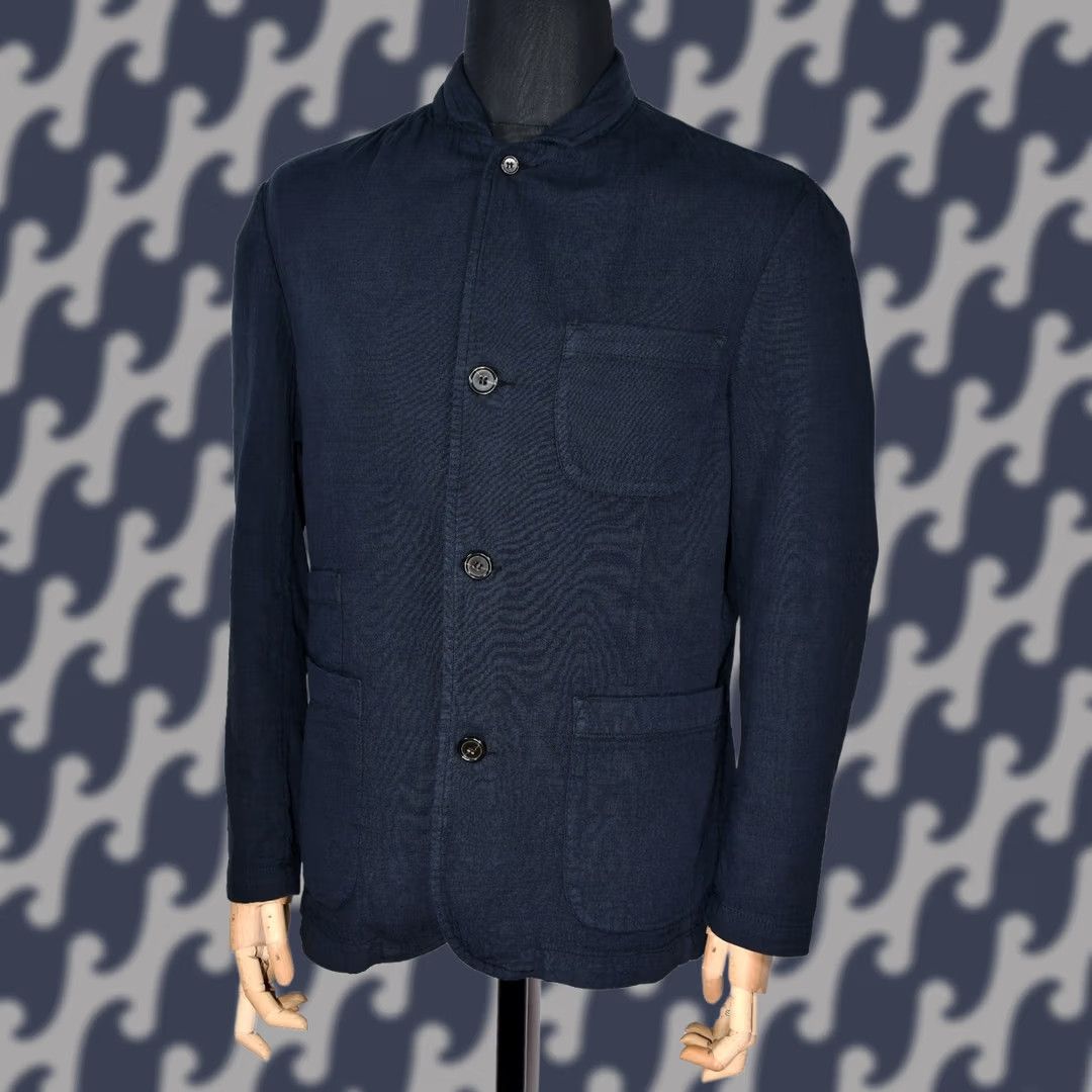 Universal Works Universal Works Blazer Jacket Mens L Cotton Blue 100% Cotton Solid Regular Vintage: No Size 42R - 1 Thumbnail