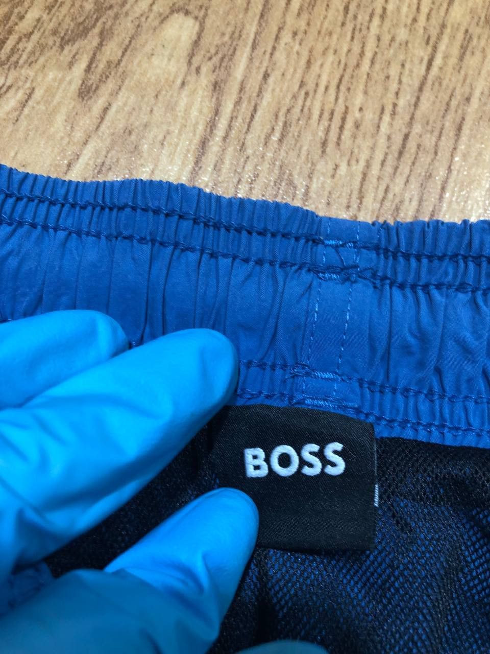 Hugo Boss Vintage Hugo Boss Big Y2K Logo Blue Shorts Size XS Size US 26 / EU 42 - 2 Thumbnail