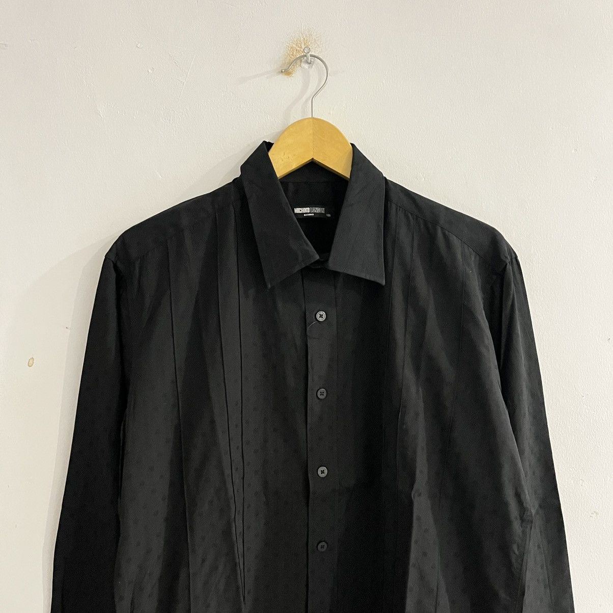 Michiko Koshino London Michiko Koshino London Black On Black Detail Button Up Size US L / EU 52-54 / 3 - 2 Thumbnail